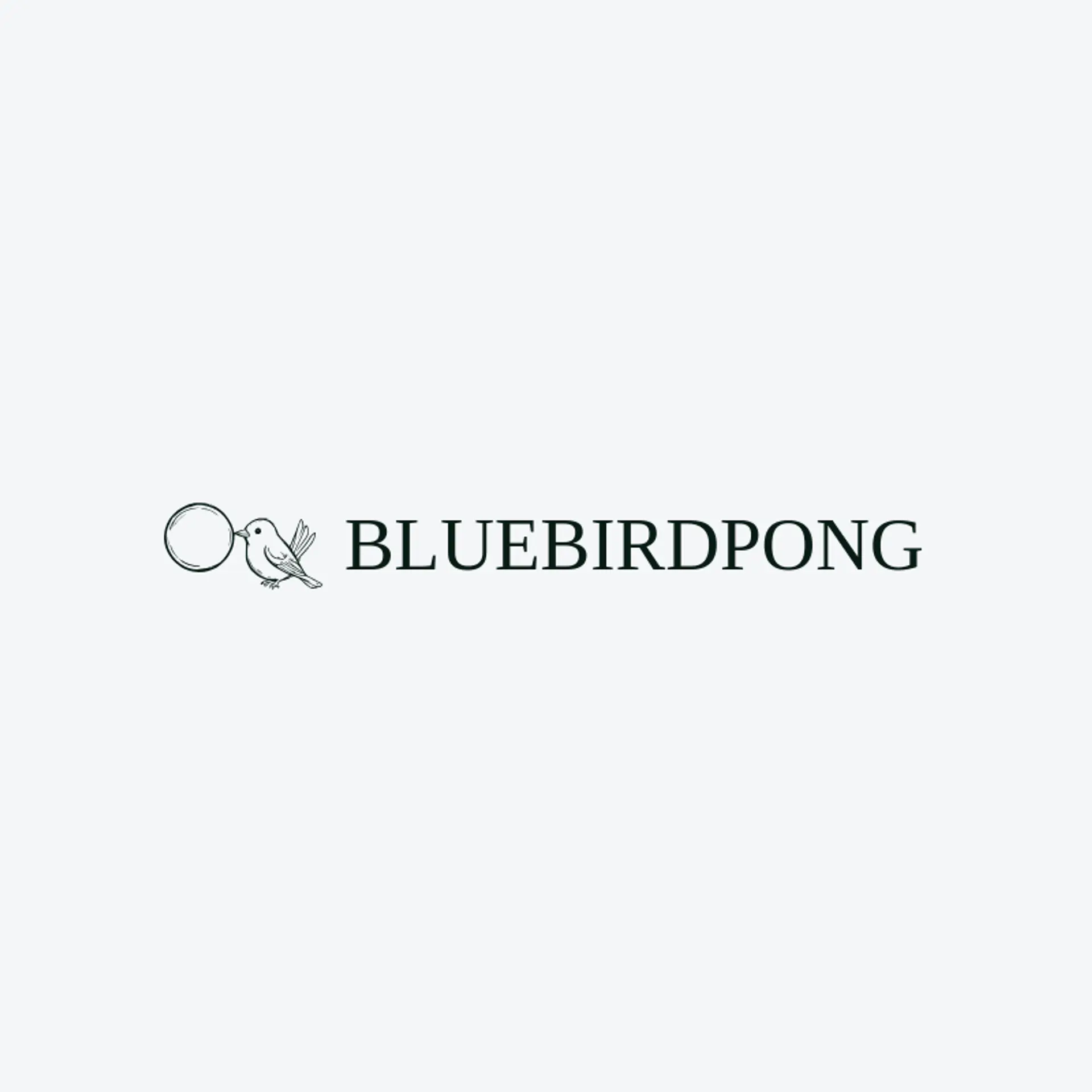 Bluebird Pong logo for ping pong