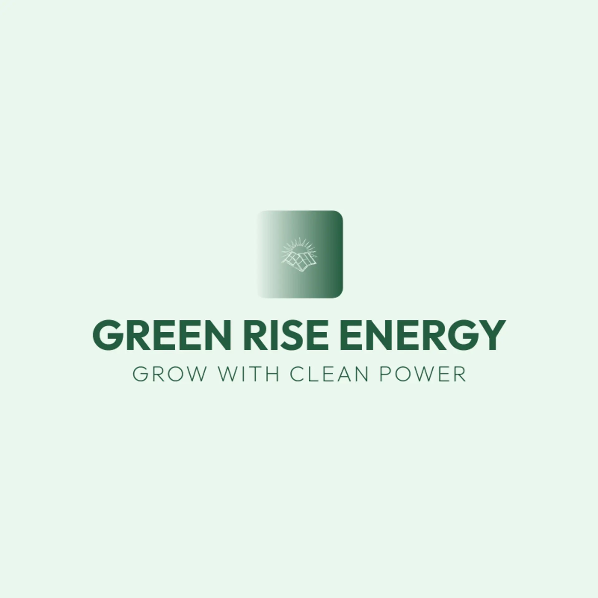 Green Rise Energy logo for solar
