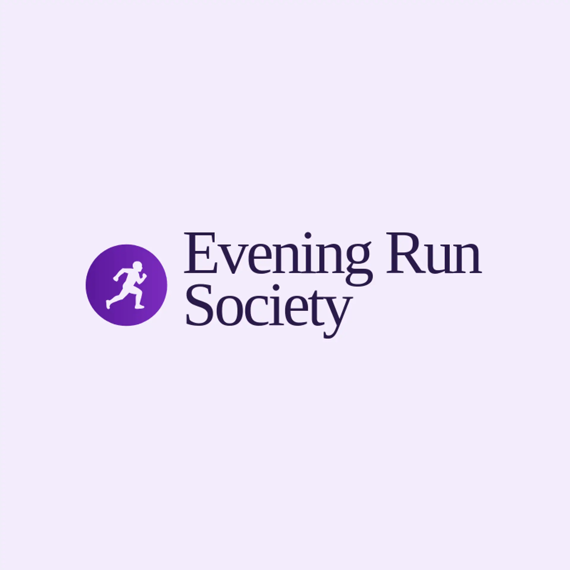 Evening Run Society logo for runner