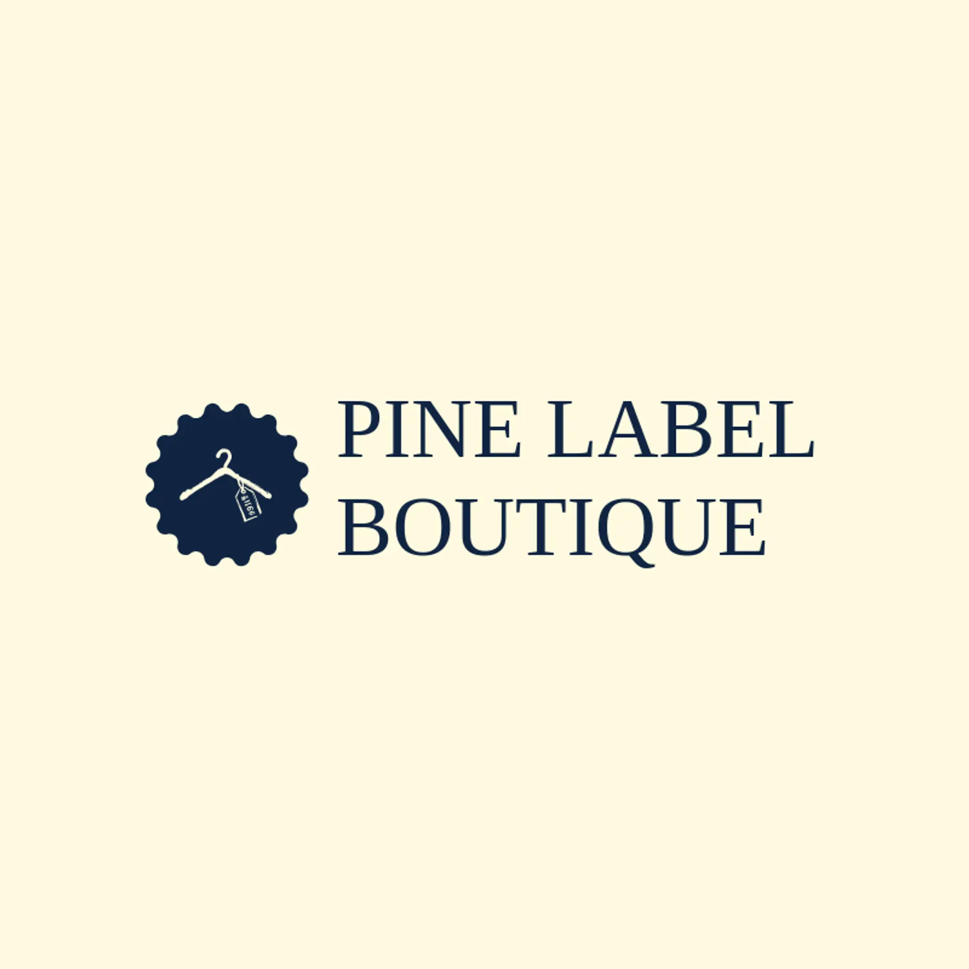 Pine Label Boutique logo for hanger