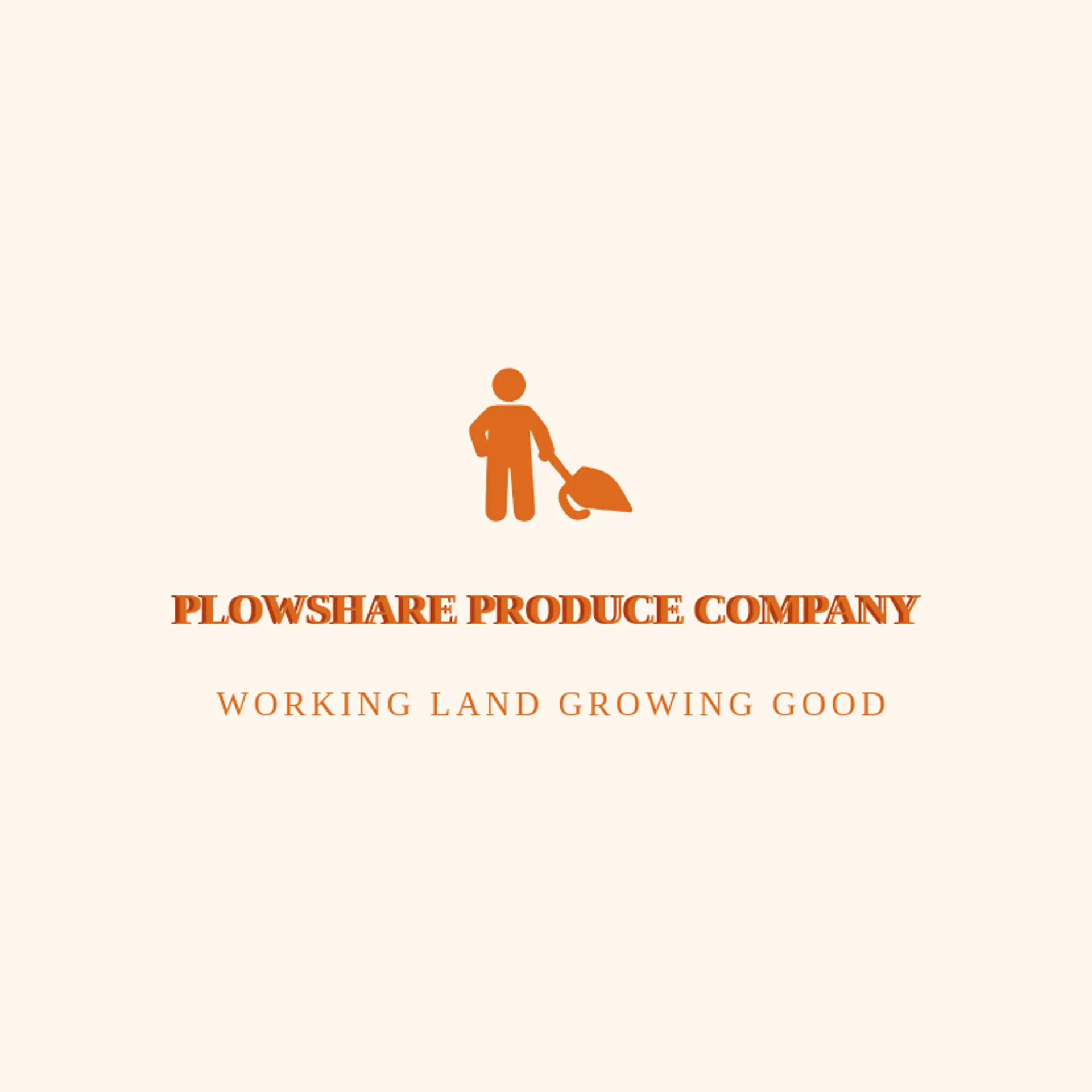 Plowshare Produce Company logo for farmer