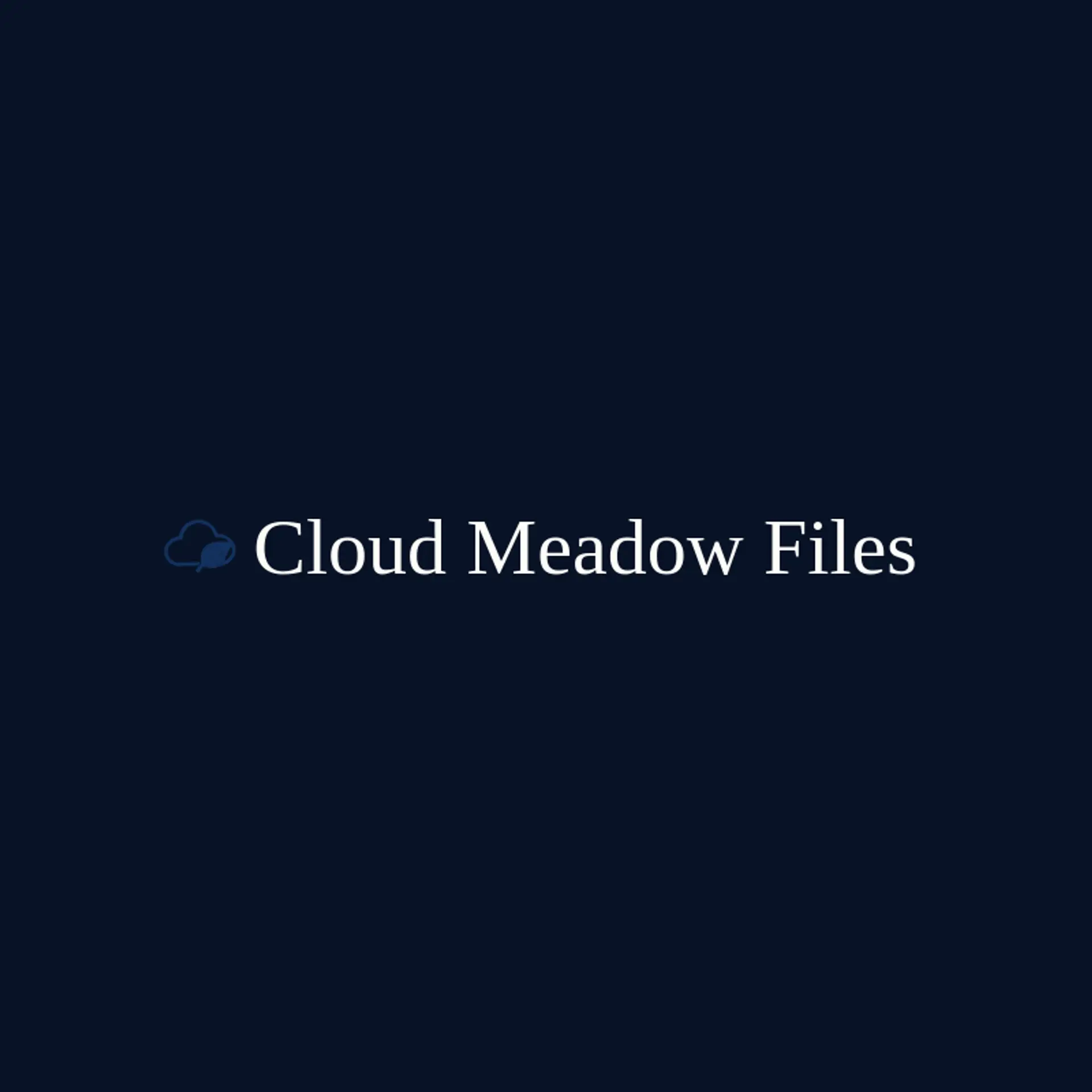 Cloud Meadow Files logo for cloud storage