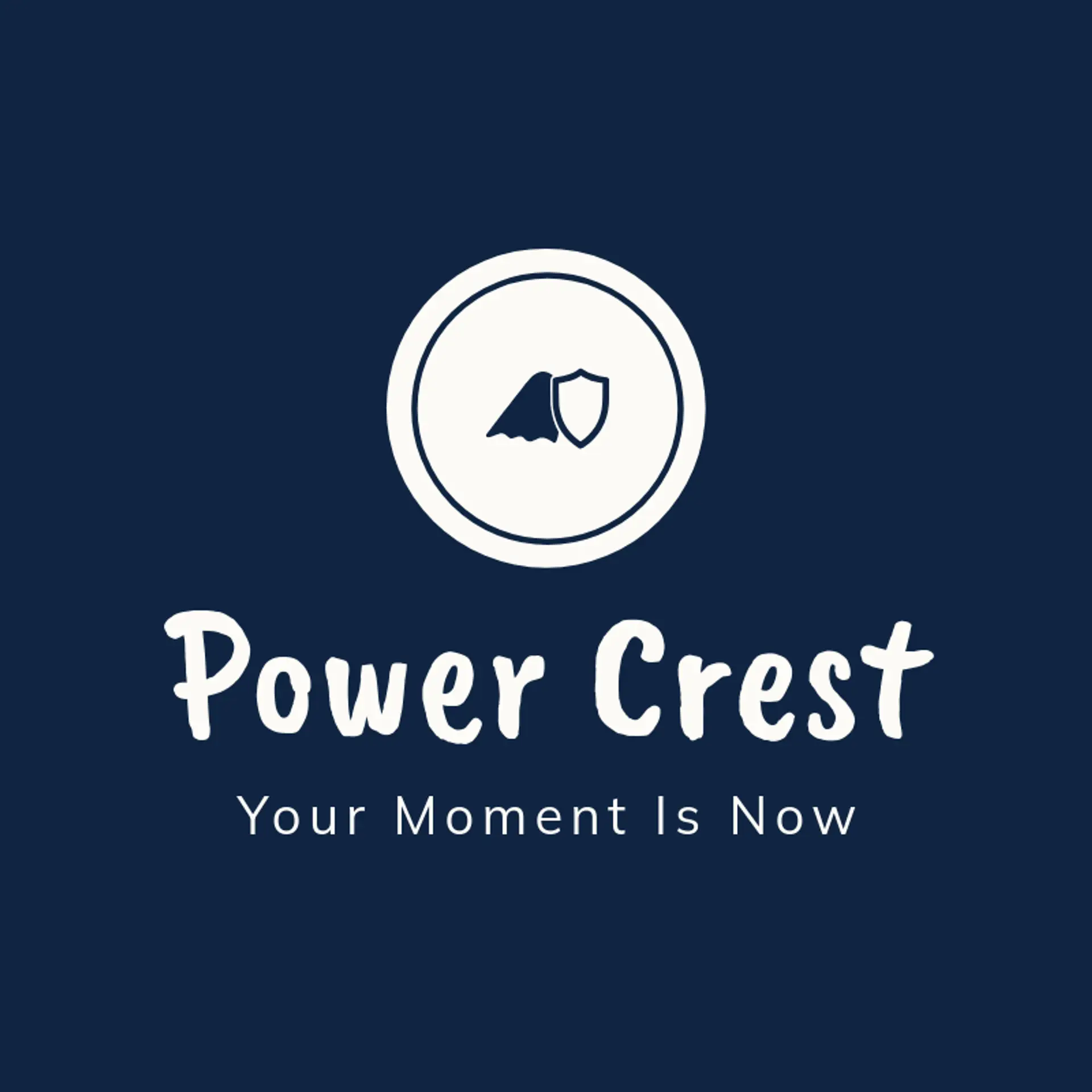 Power Crest logo for superhero