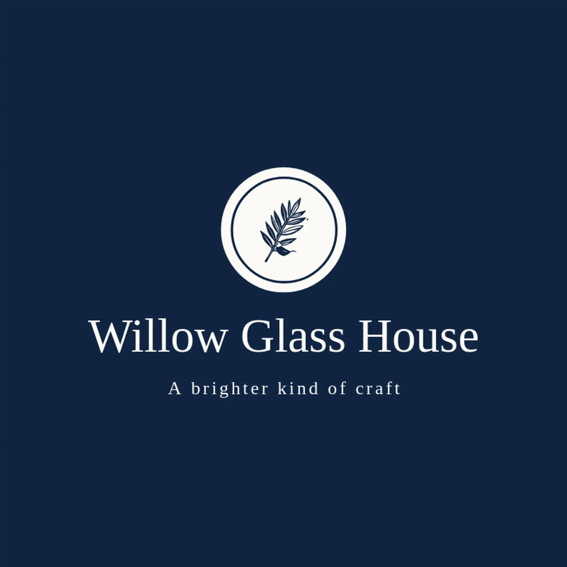 Willow Glass House logo for stained glass