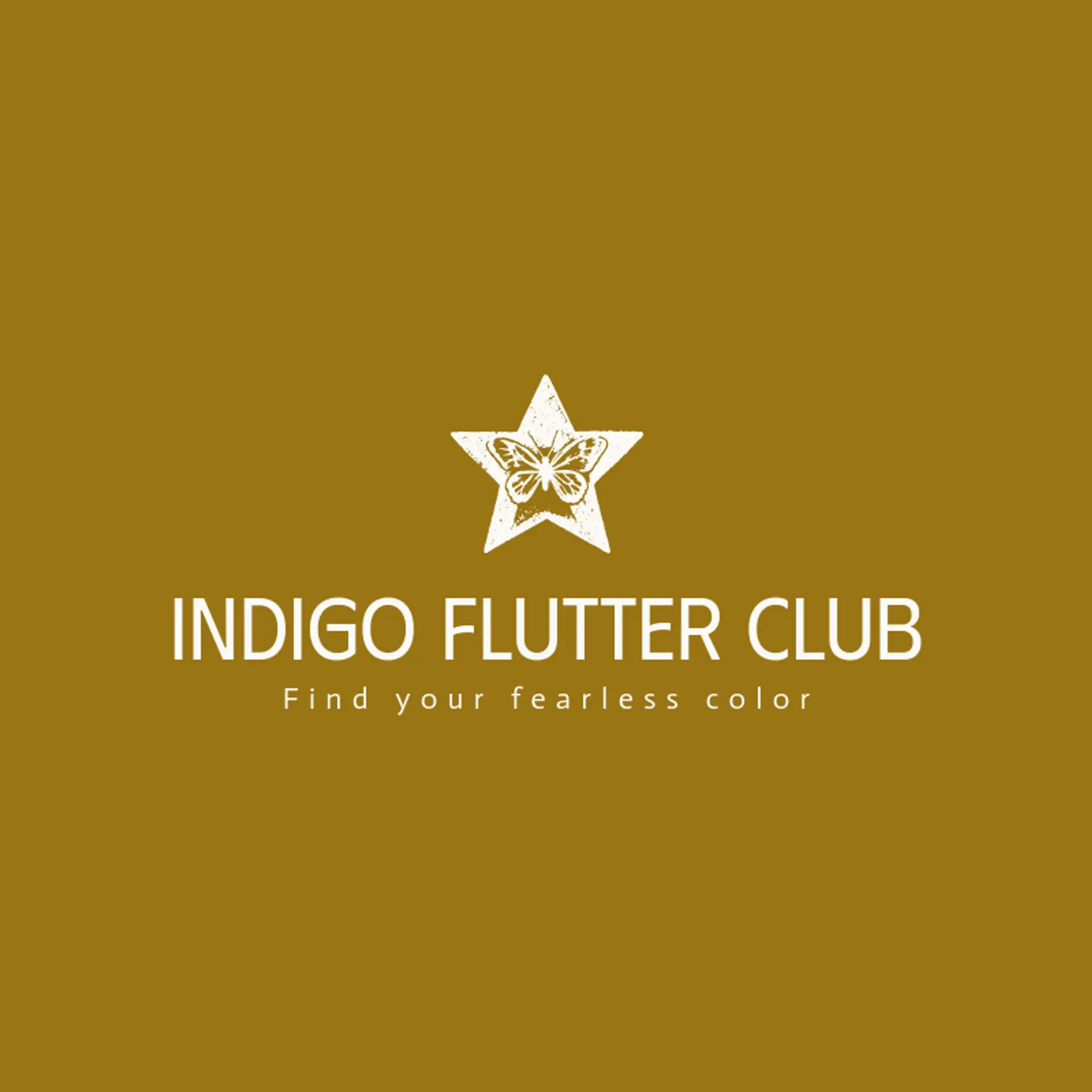 Indigo Flutter Club logo for butterfly