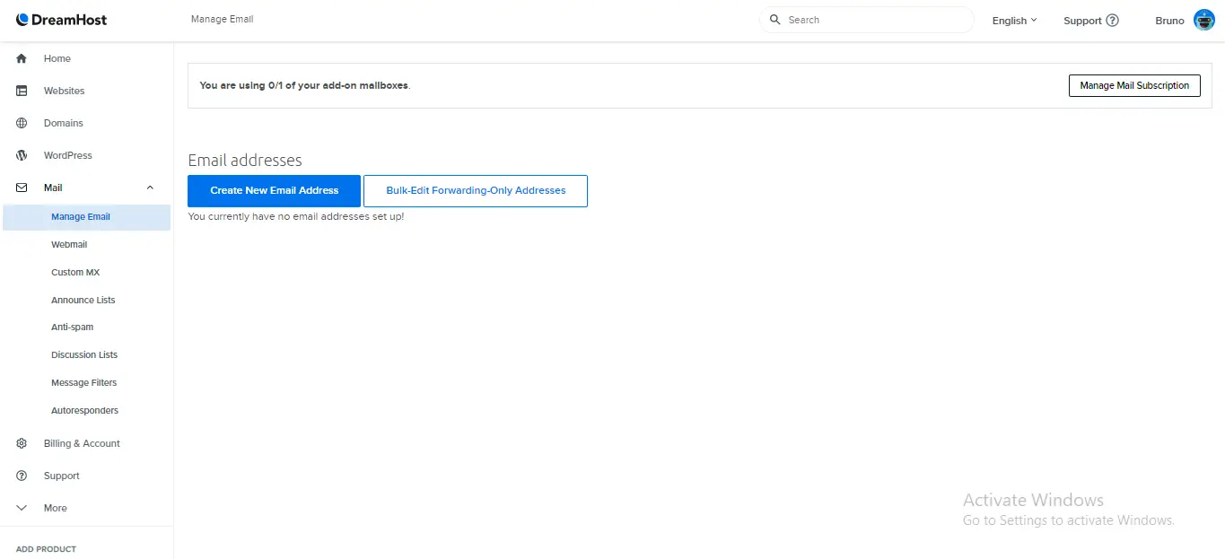 DreamHost business email