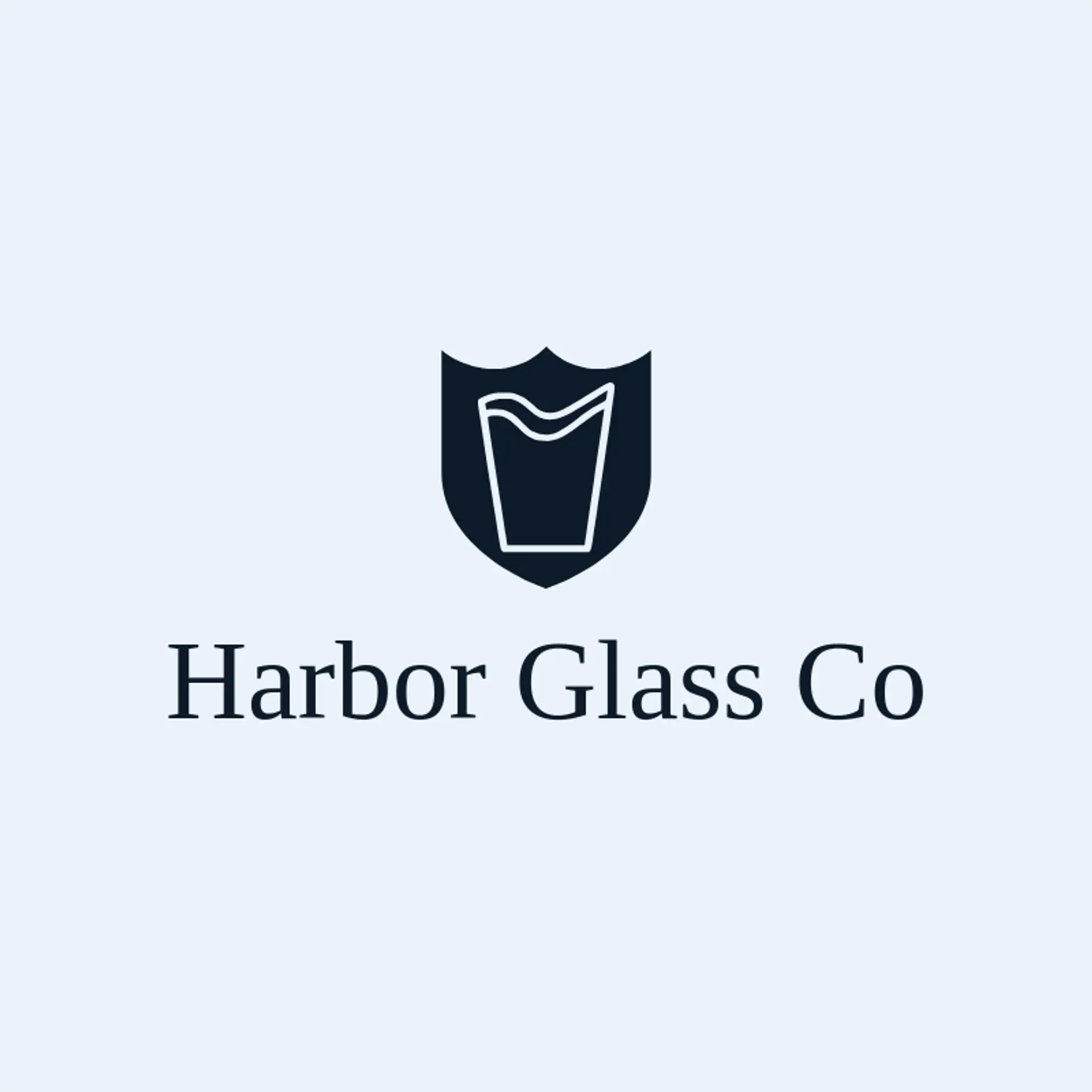 Harbor Glass Co logo for drink