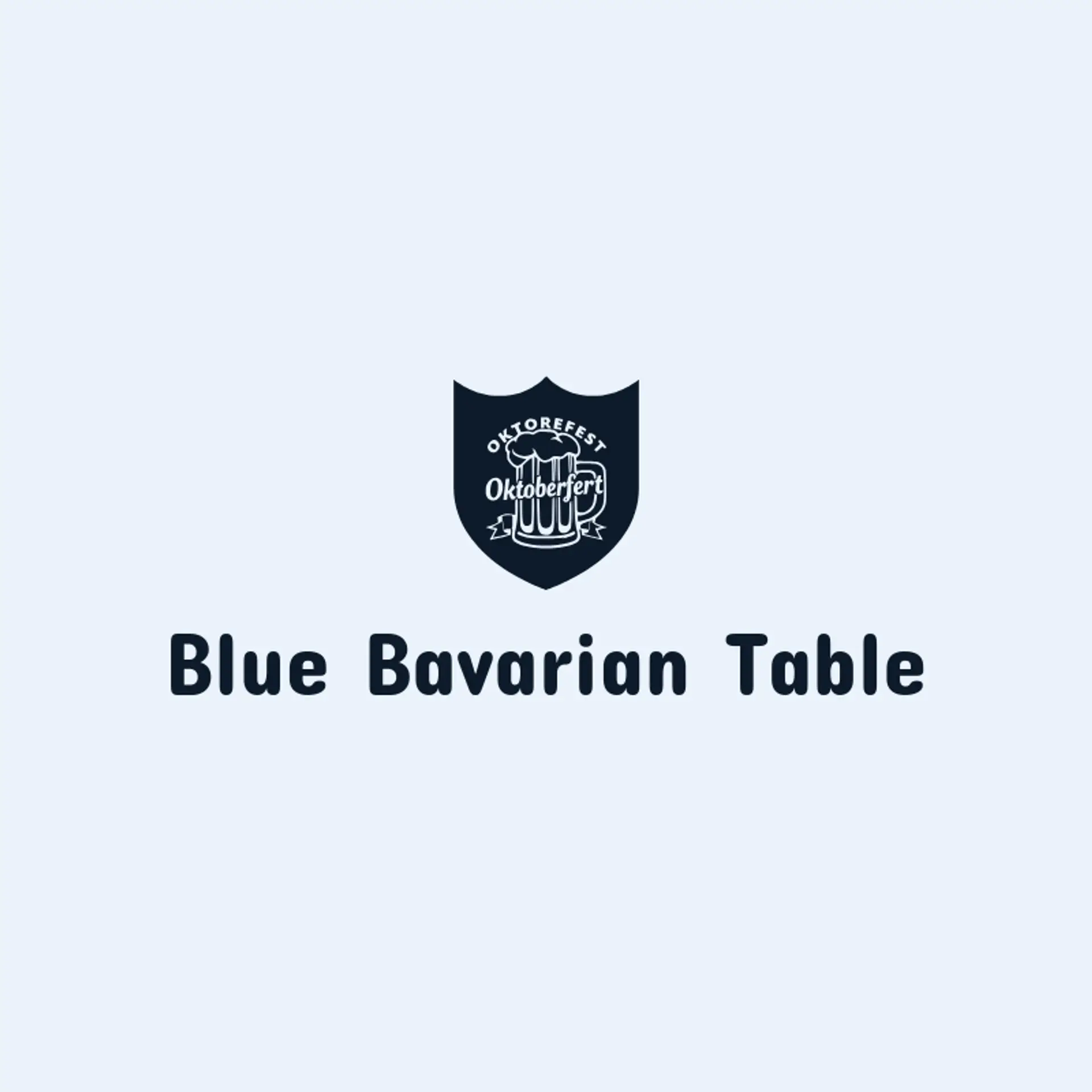 Blue Bavarian Table logo for oktoberfest