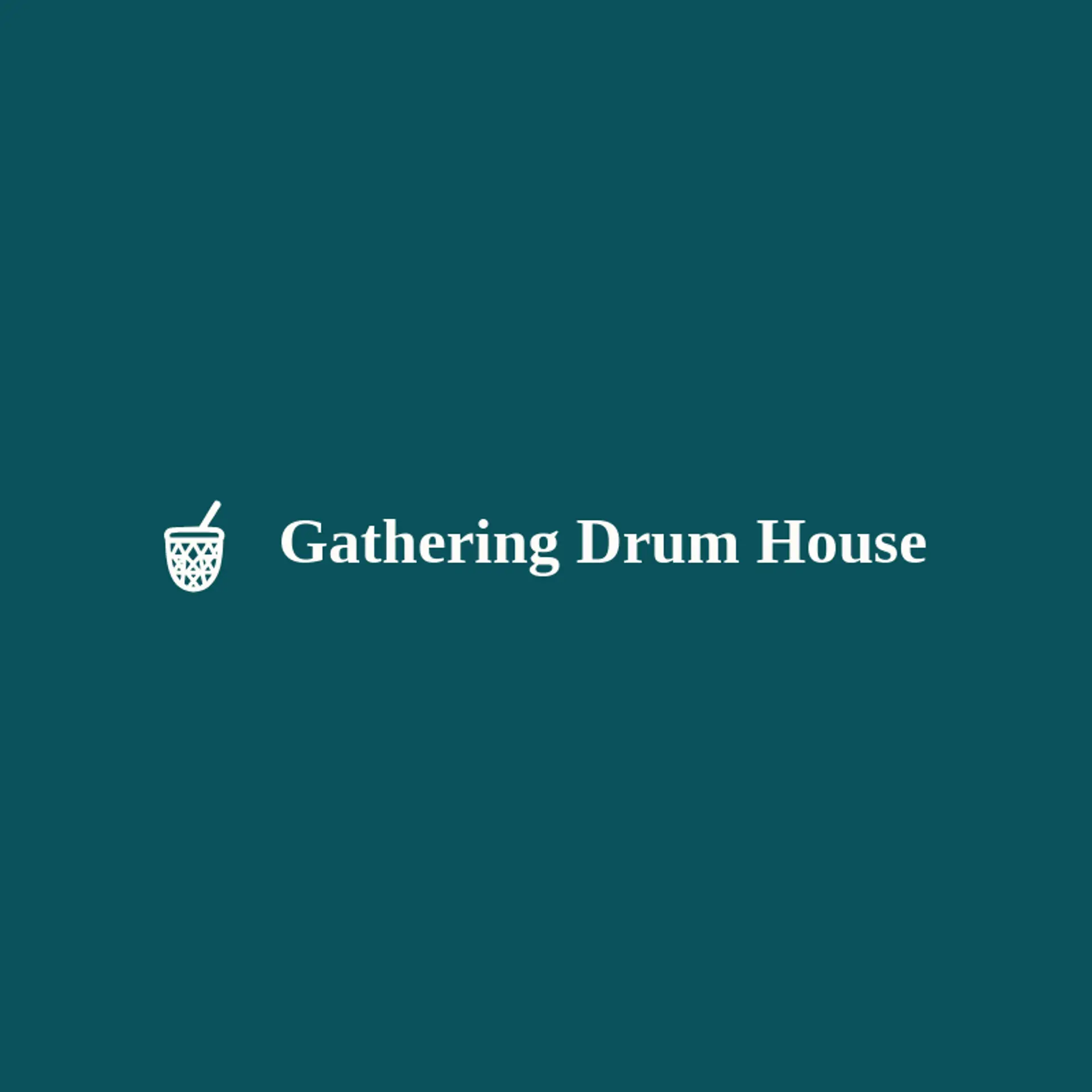 Gathering Drum House logo for native american