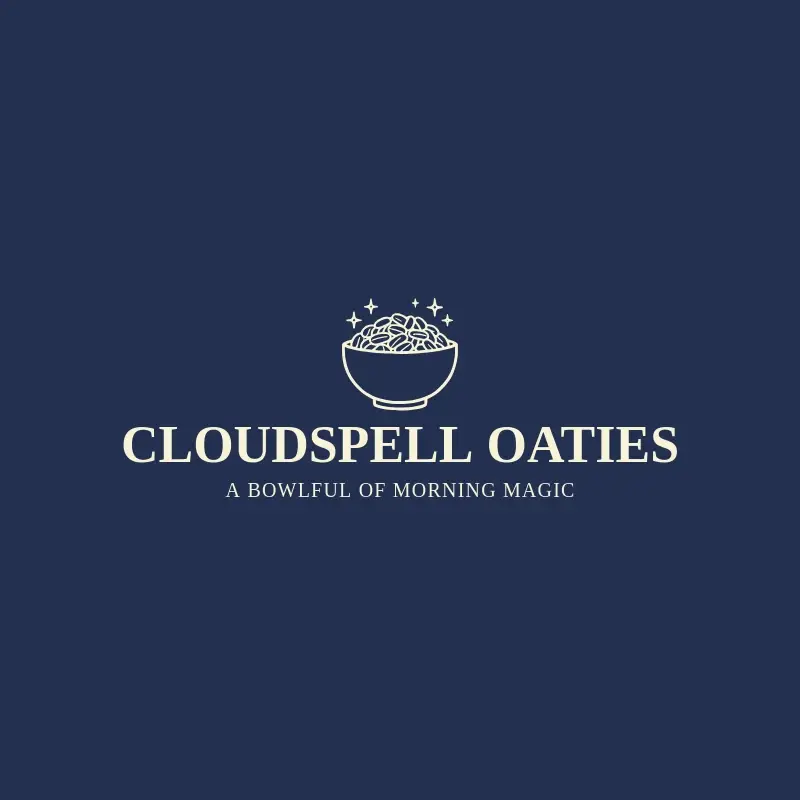 The cereal name Cloudspell Oaties as a branded logo with a single color icon