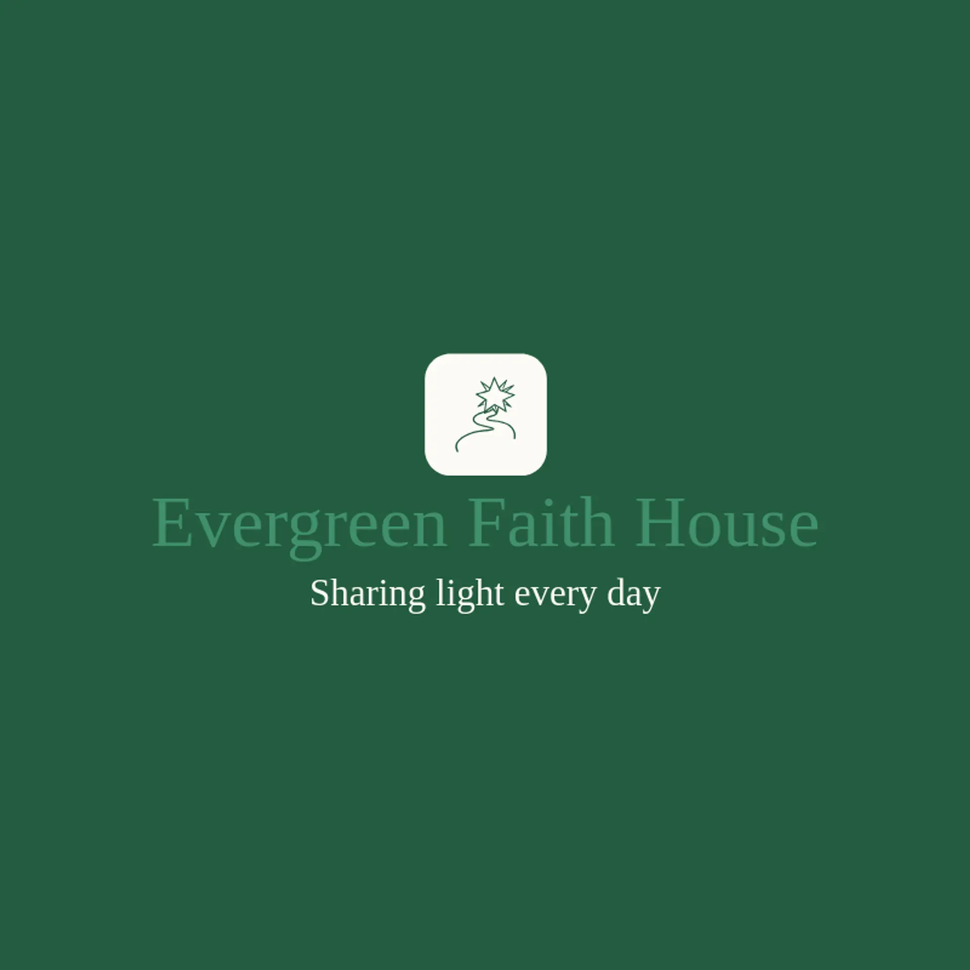 Evergreen Faith House logo for ministry