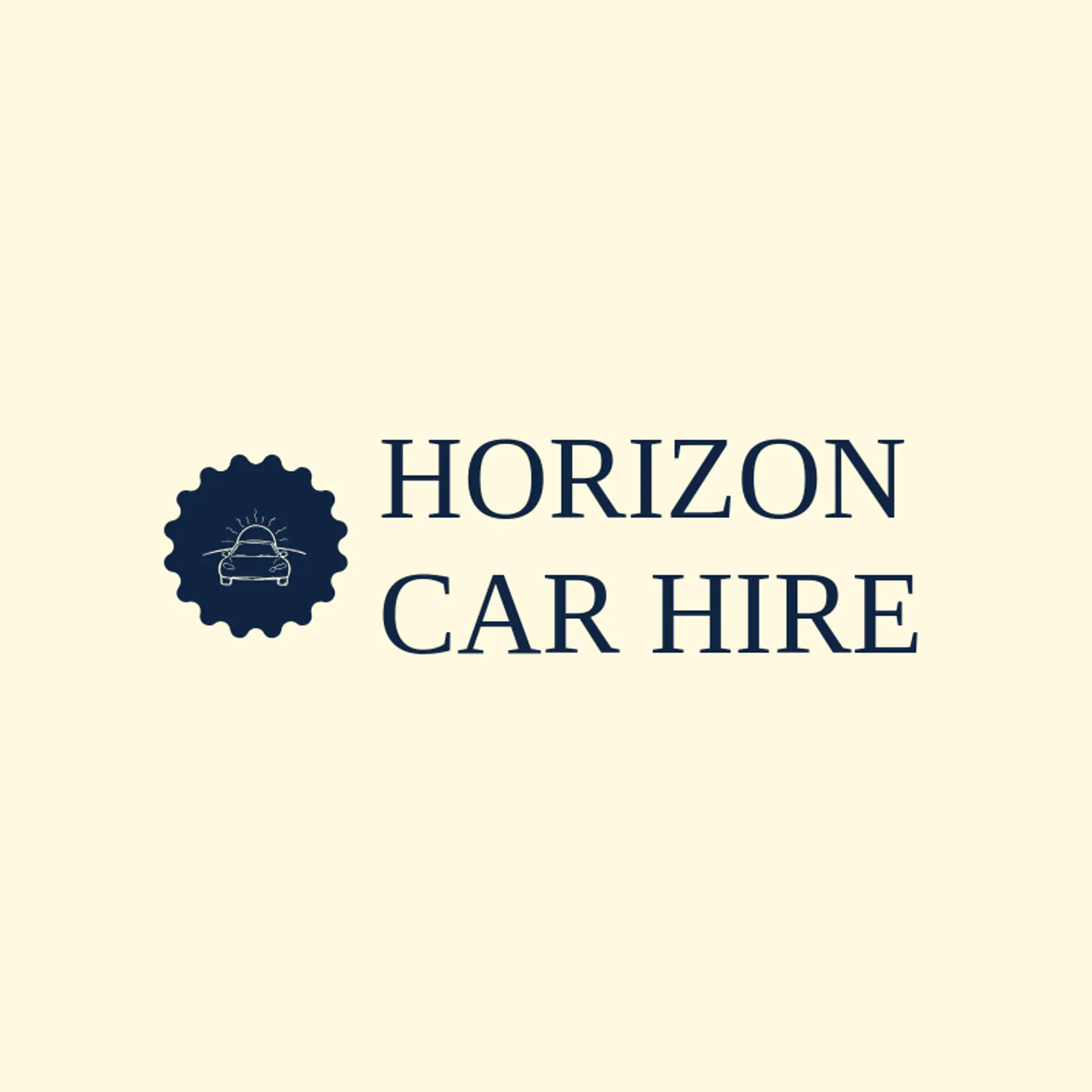 Horizon Car Hire logo for car rental