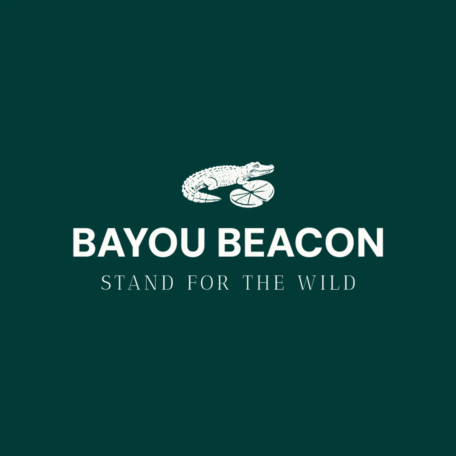 Bayou Beacon logo for alligator