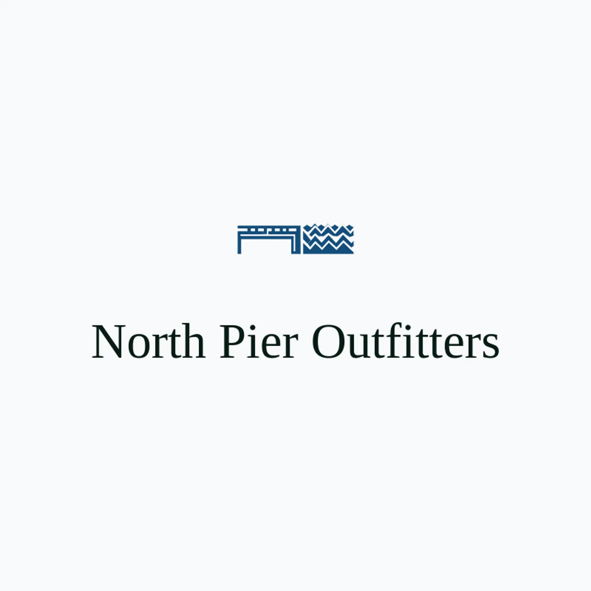 North Pier Outfitters logo for harbor
