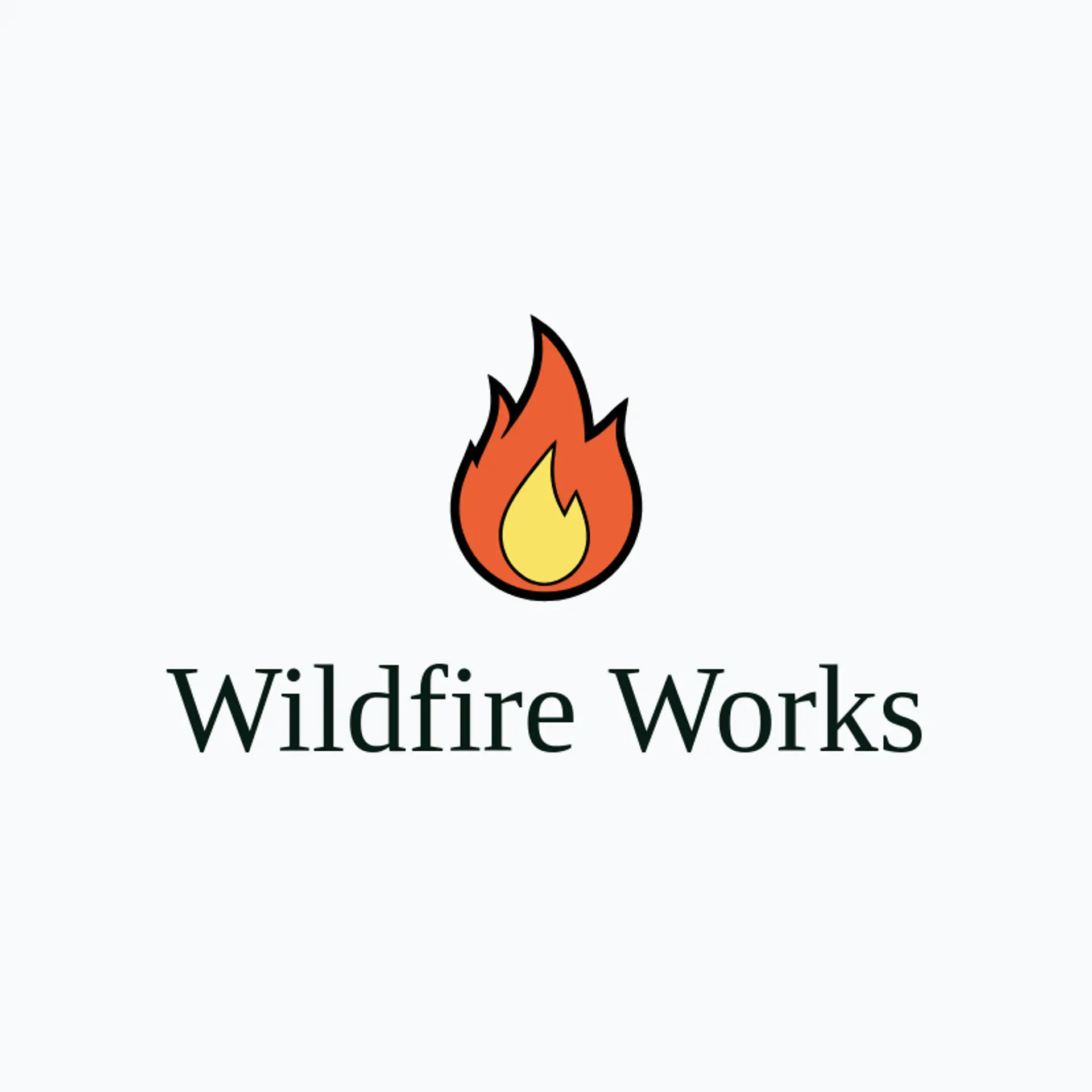 Wildfire Works logo for flame