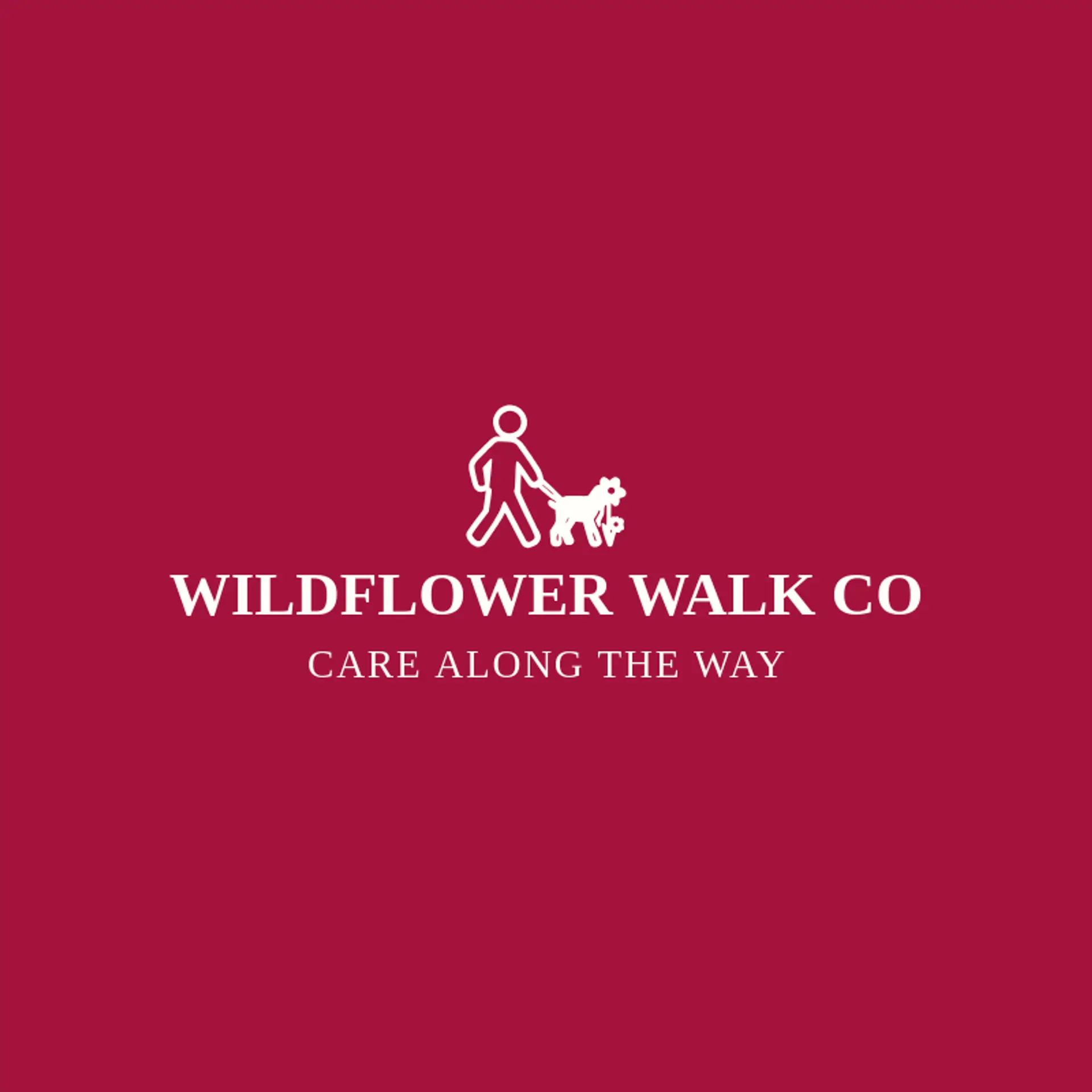Wildflower Walk Co logo for dog walking
