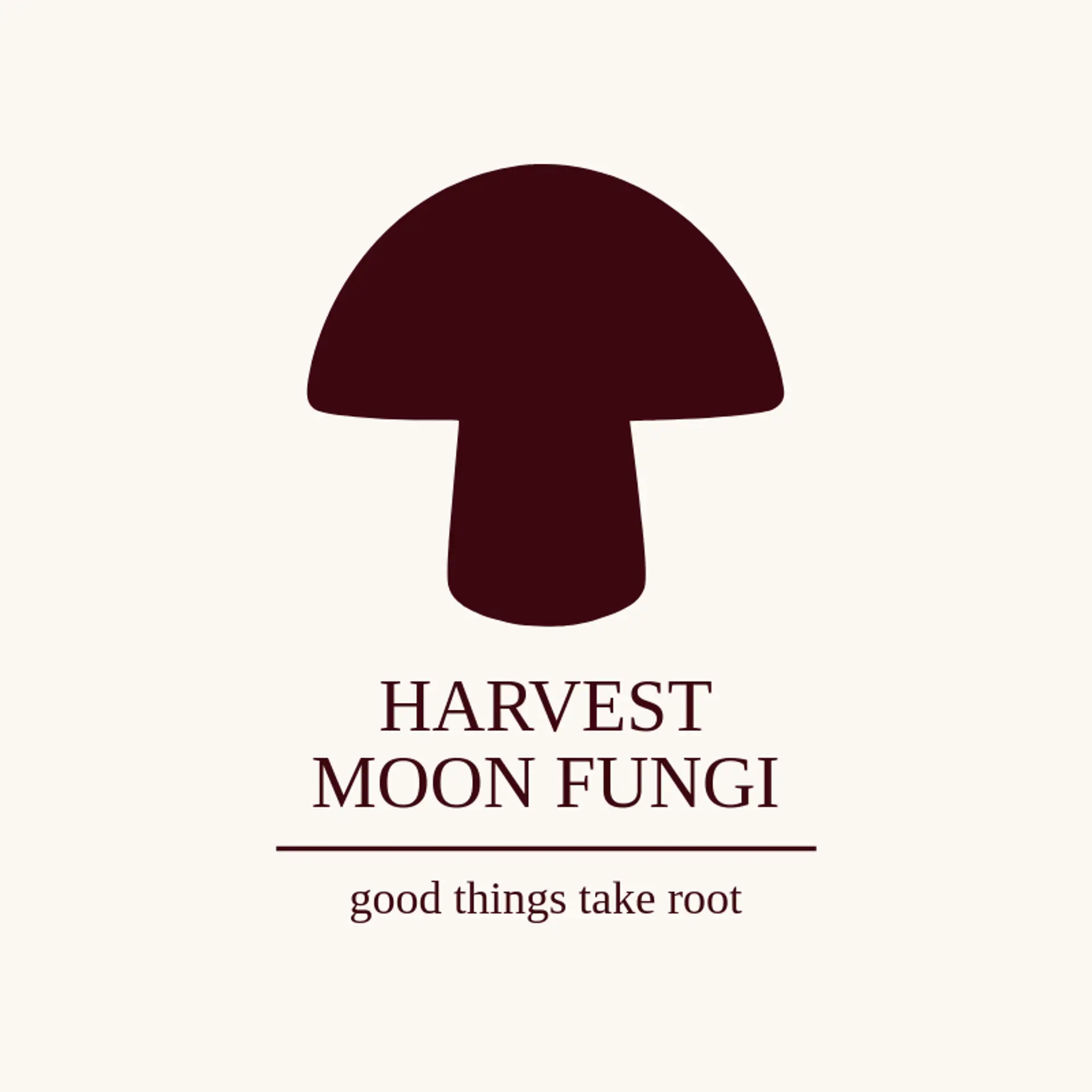 Harvest Moon Fungi logo for mushroom