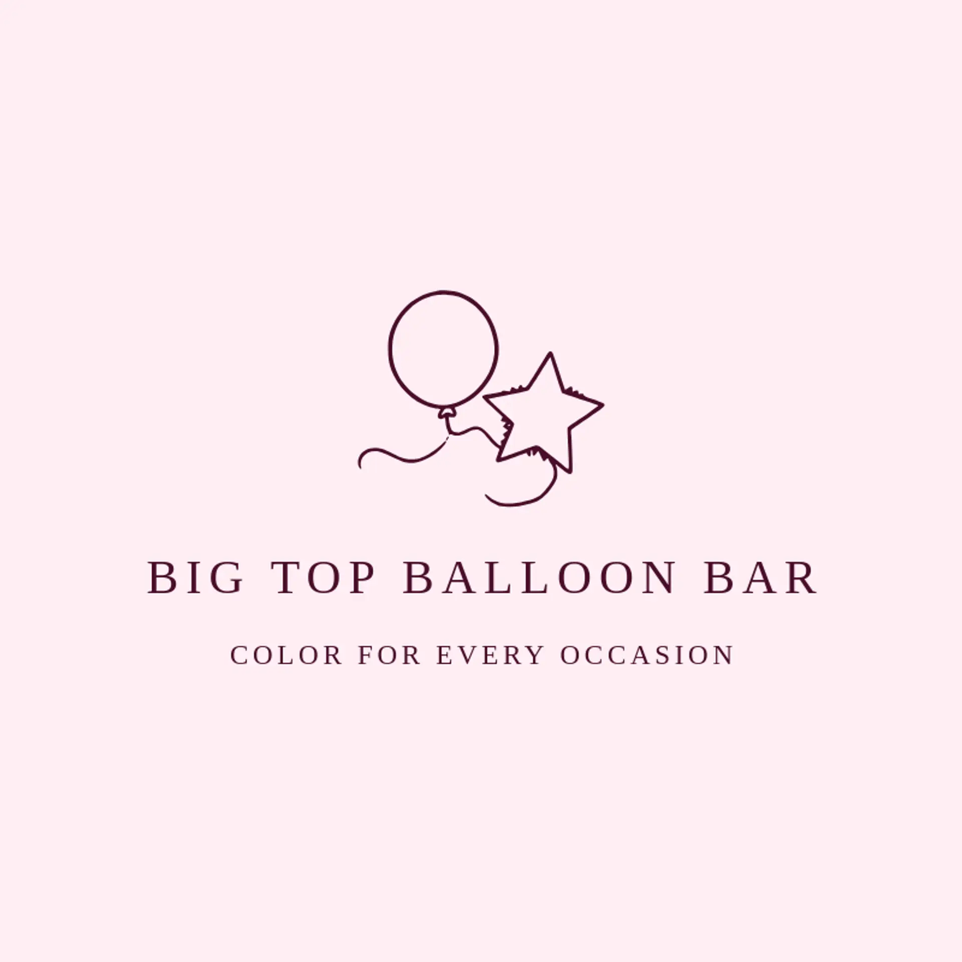 Big Top Balloon Bar logo for balloon
