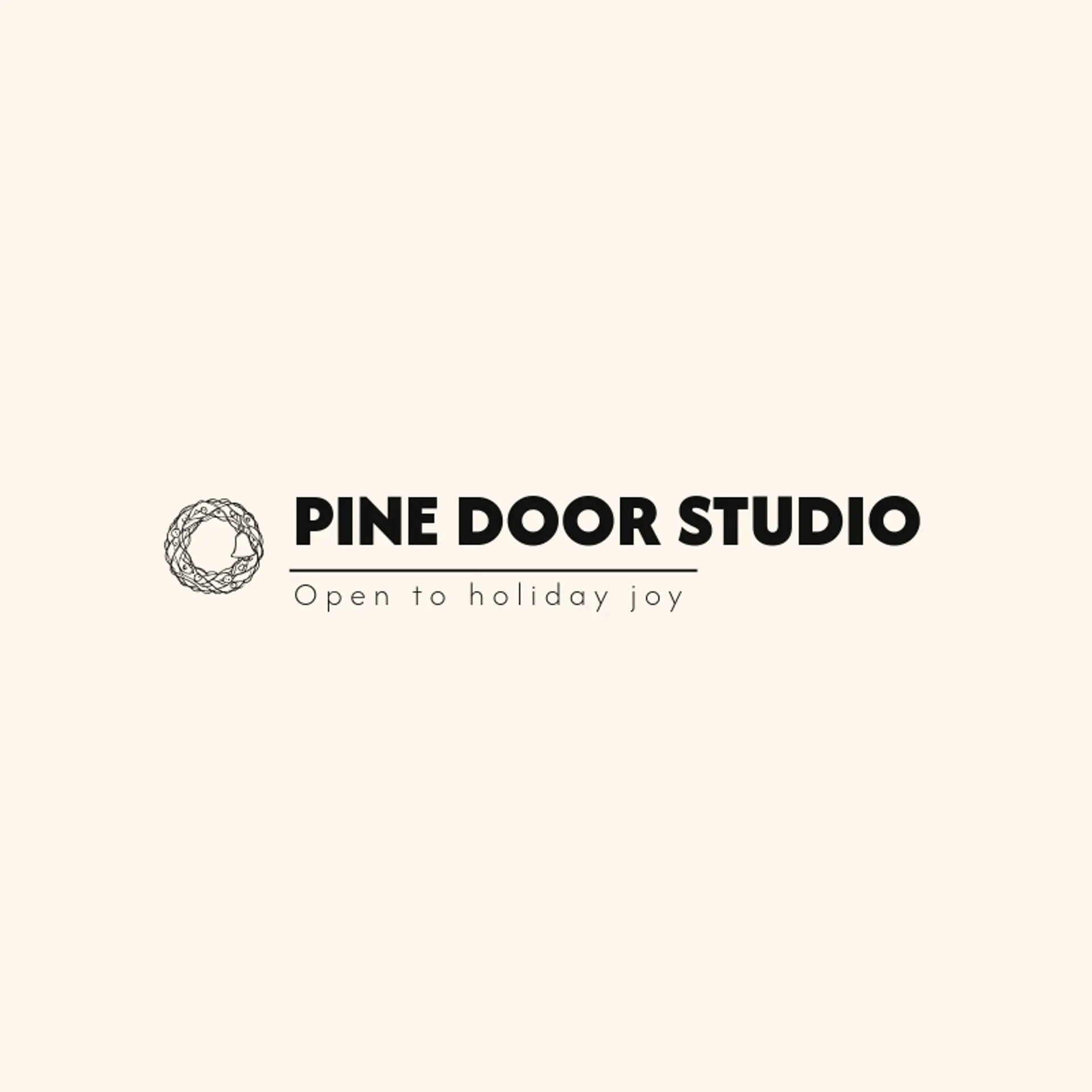 Pine Door Studio logo for christmas