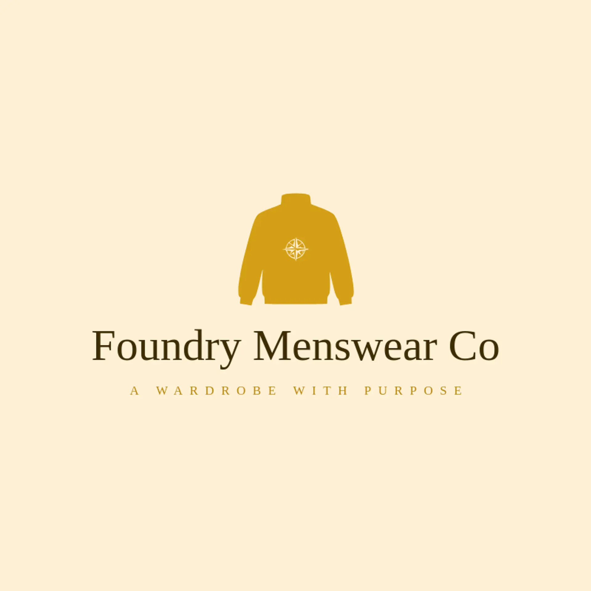 Foundry Menswear Co logo for mens fashion