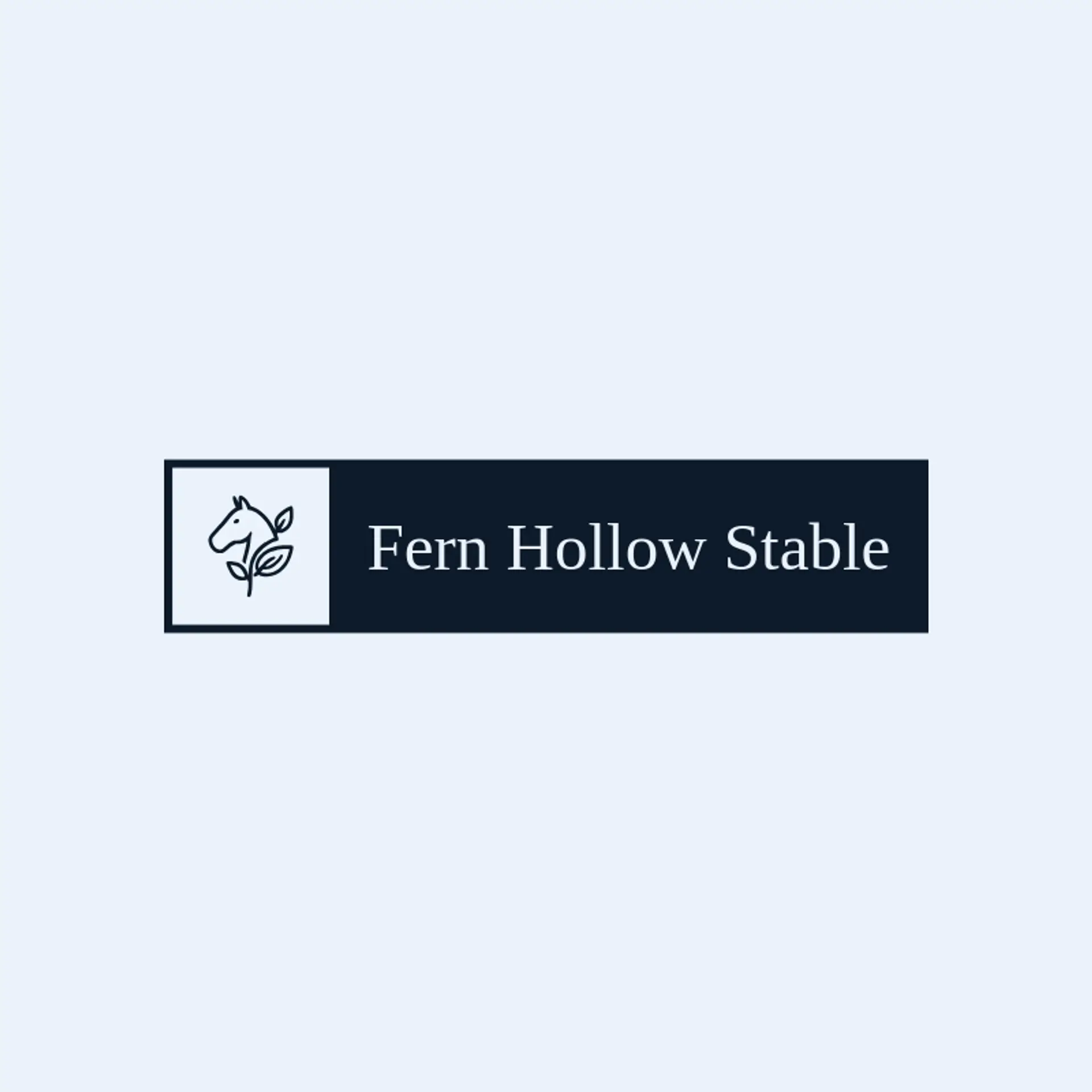 Fern Hollow Stable logo for horse head