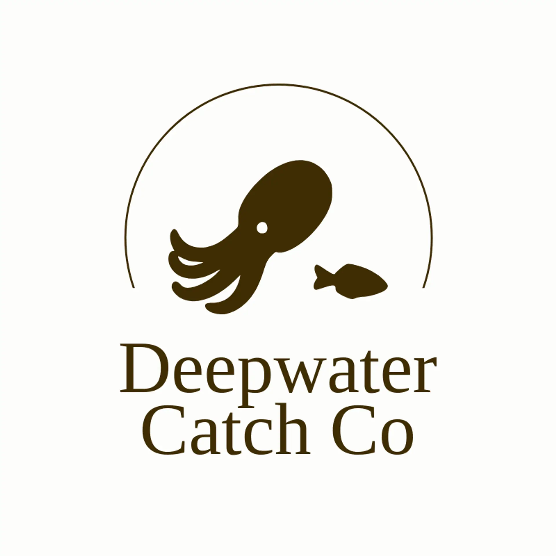 Deepwater Catch Co logo for squid