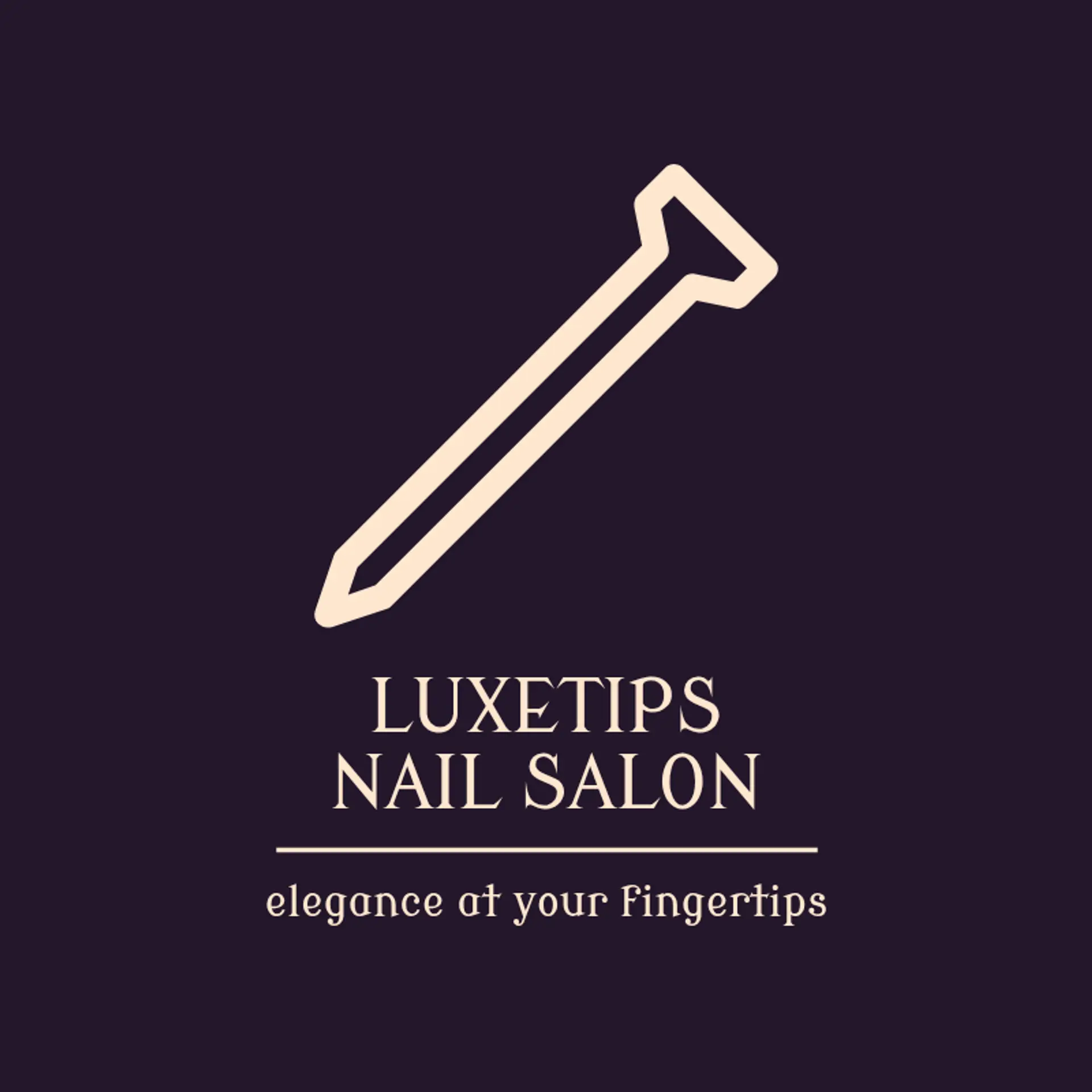 LuxeTips Nail Salon logo for nail salon