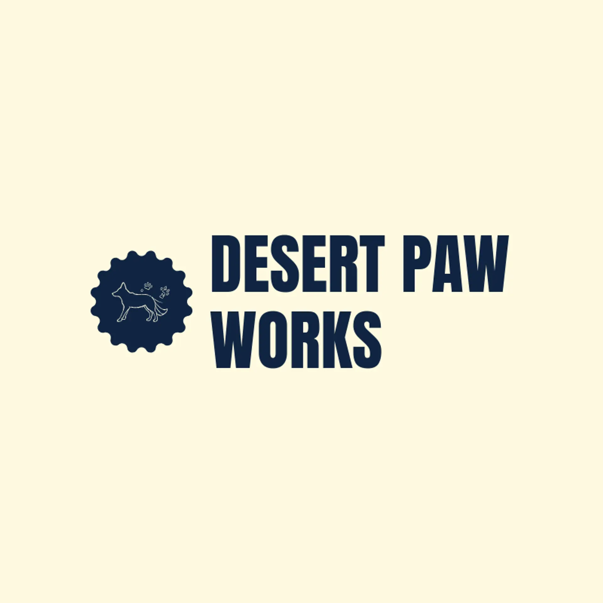 Desert Paw Works logo for coyote