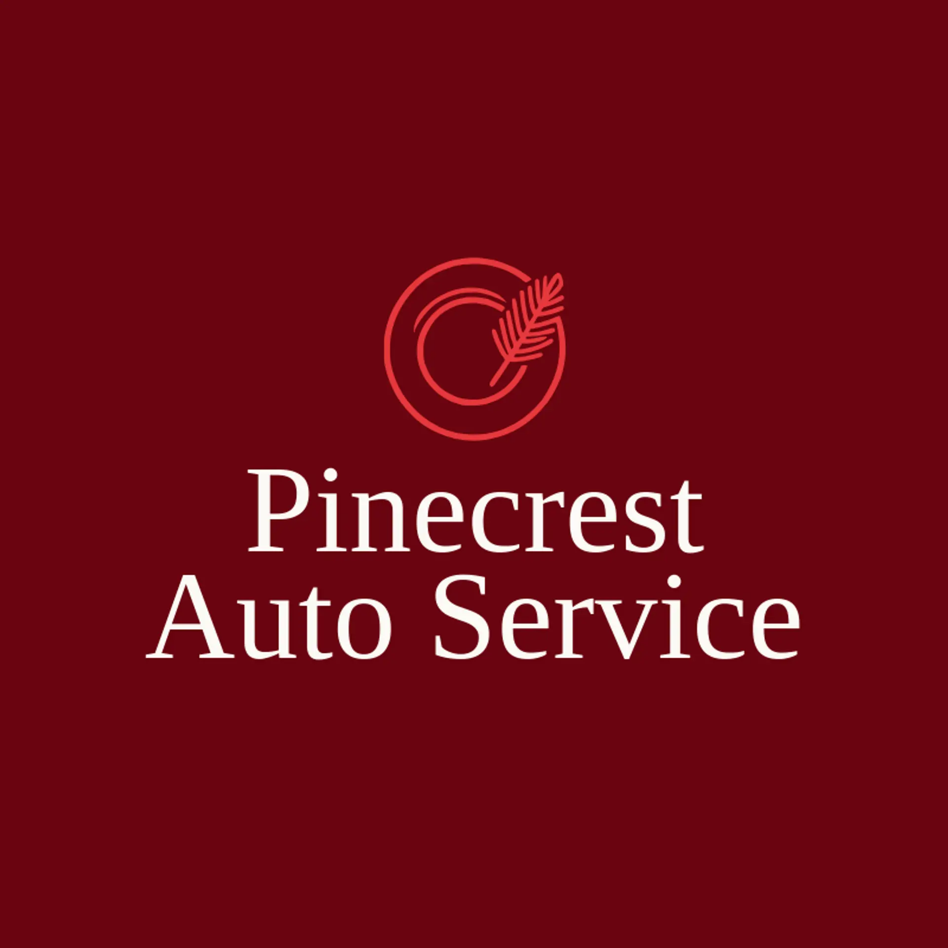Pinecrest Auto Service logo for car repair
