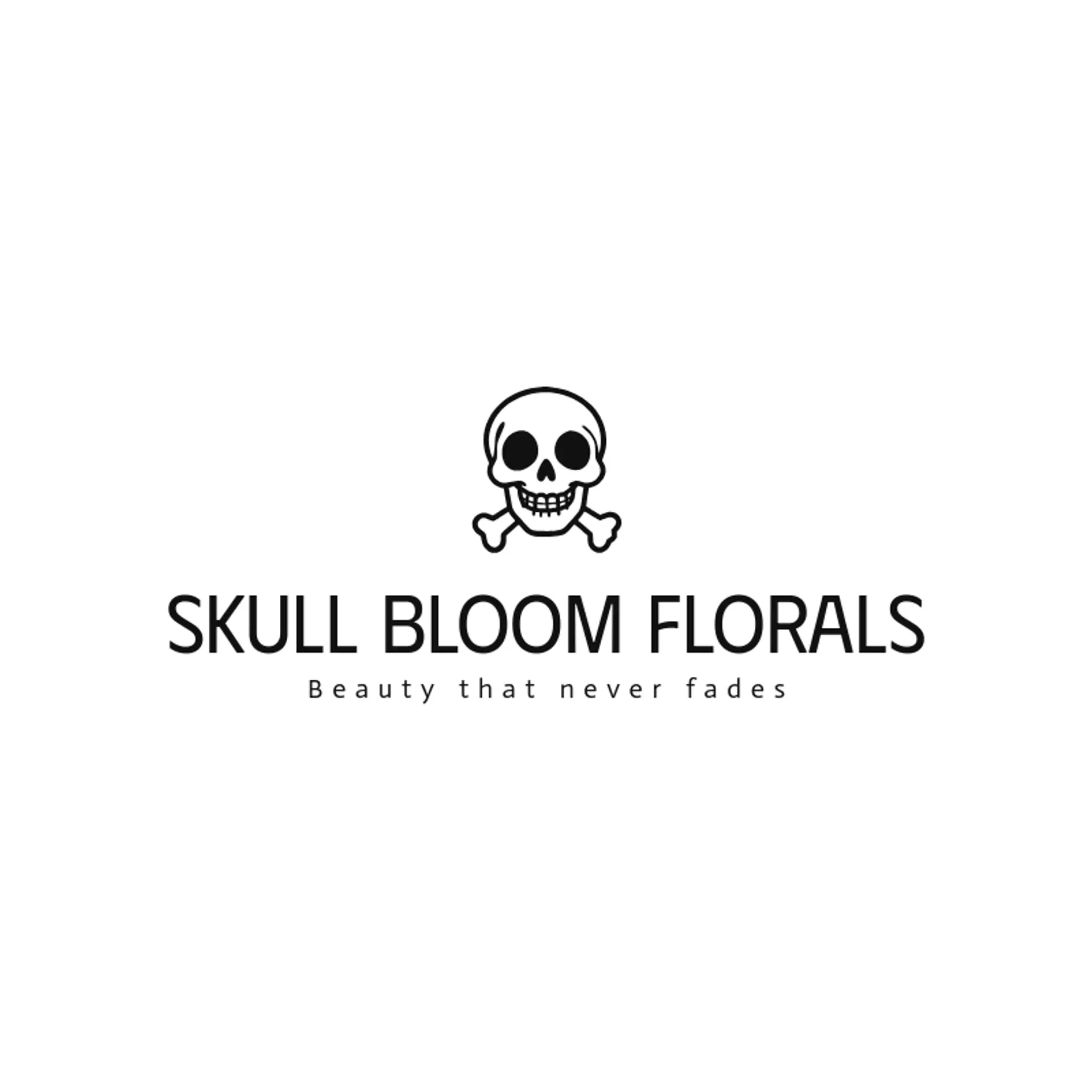 Skull Bloom Florals logo for skull