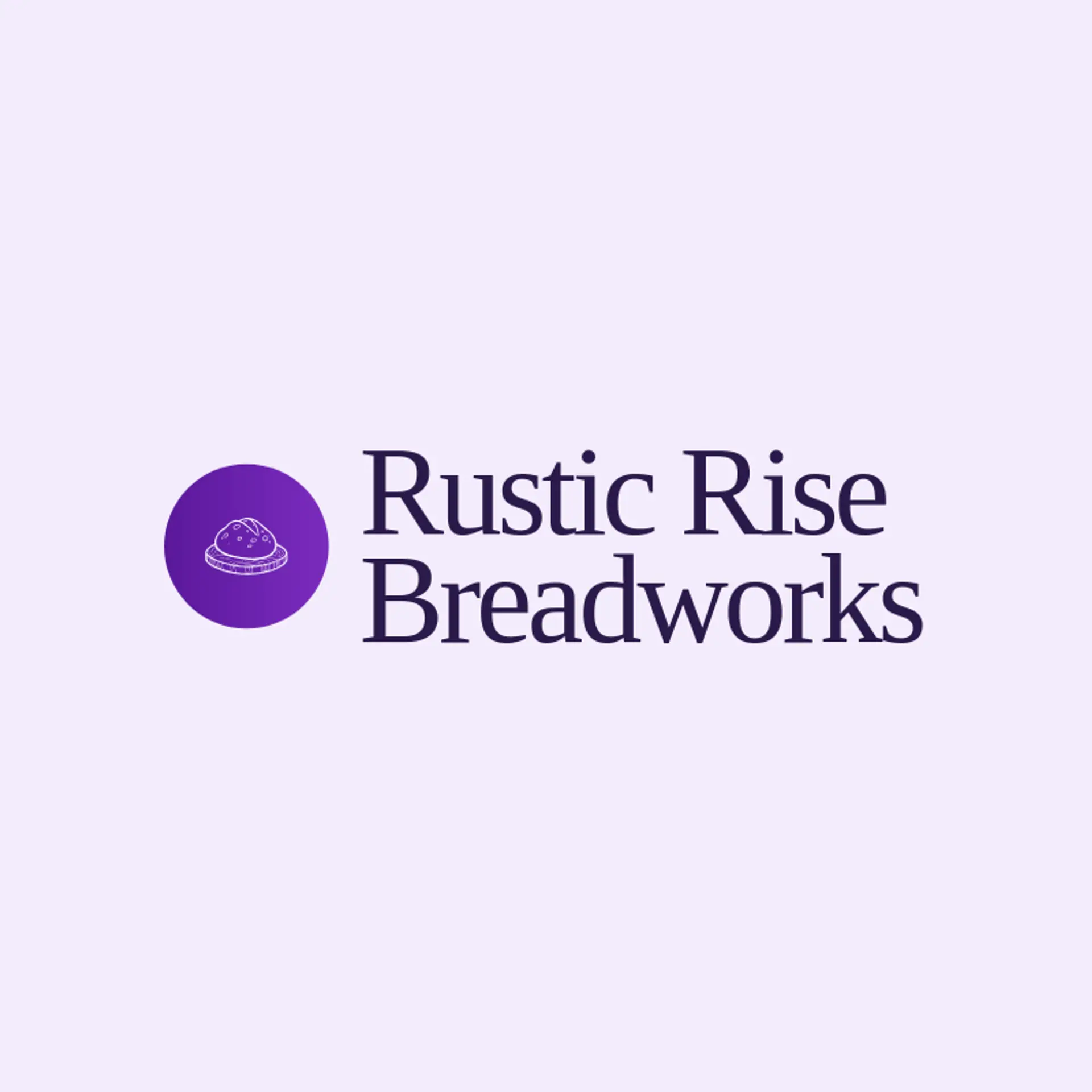 Rustic Rise Breadworks logo for sourdough