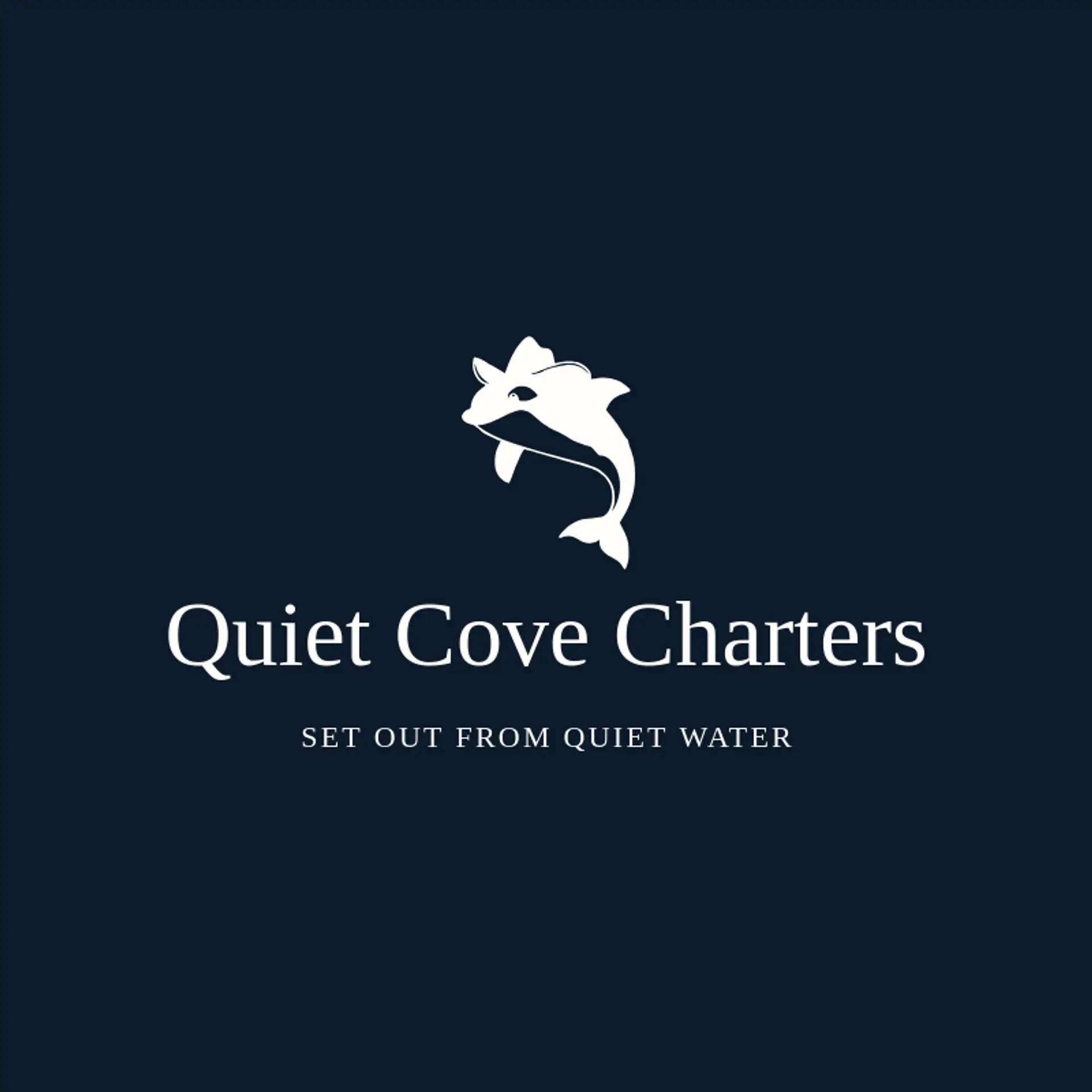Quiet Cove Charters logo for whale