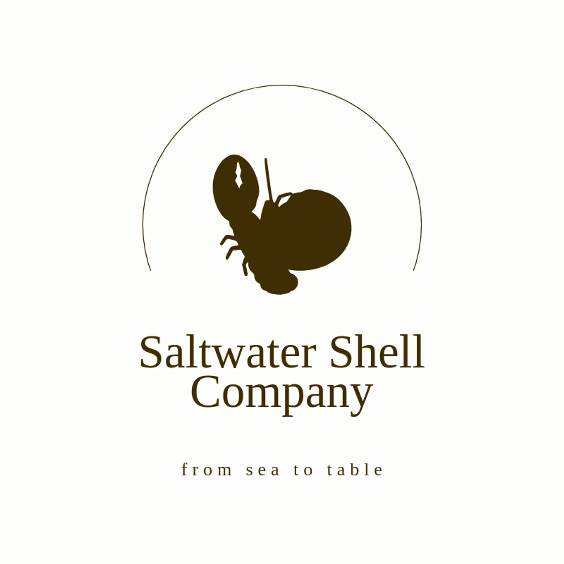 Saltwater Shell Company logo for lobster
