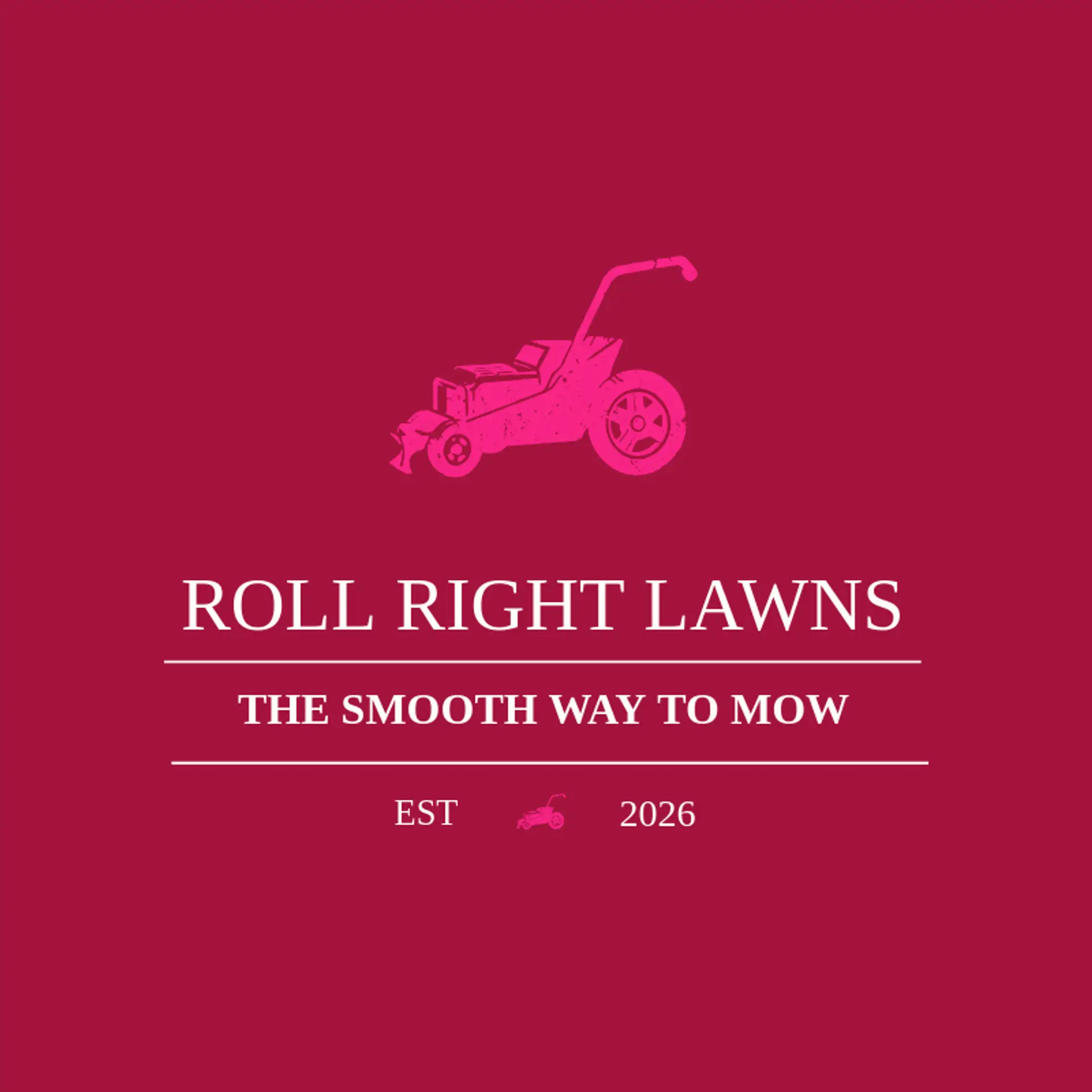 Roll Right Lawns logo for lawn mower