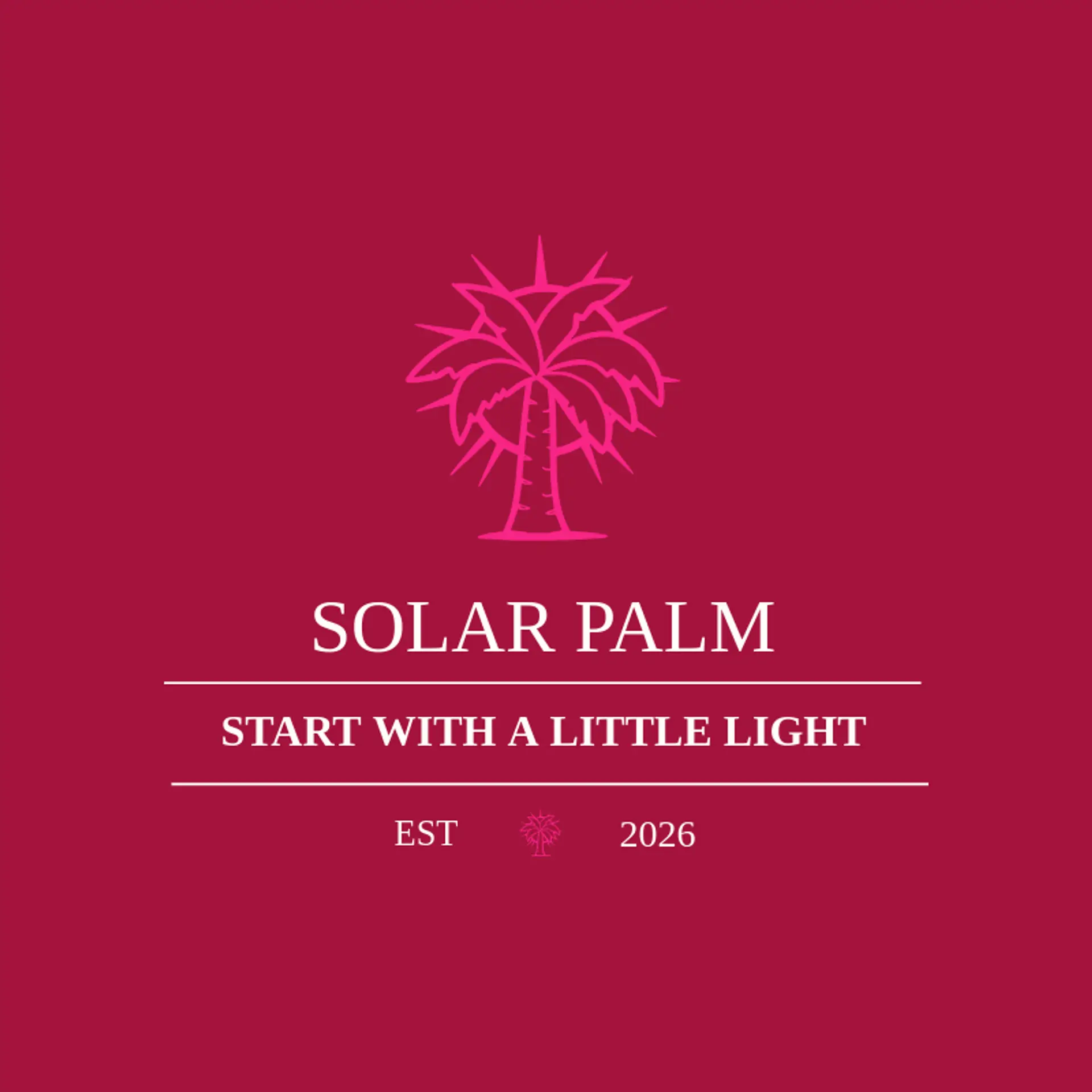 Solar Palm logo for palm tree
