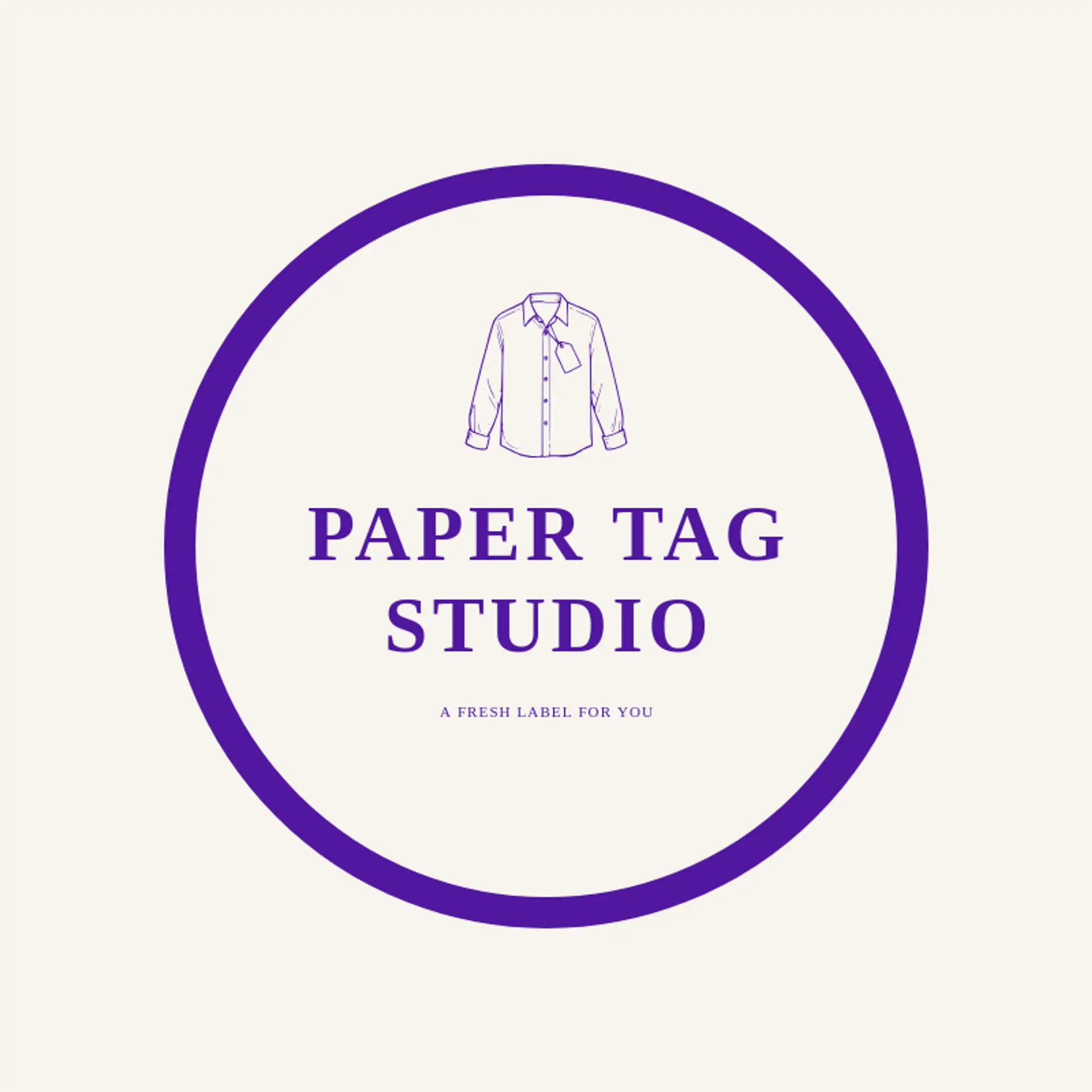 Paper Tag Studio logo for apparel