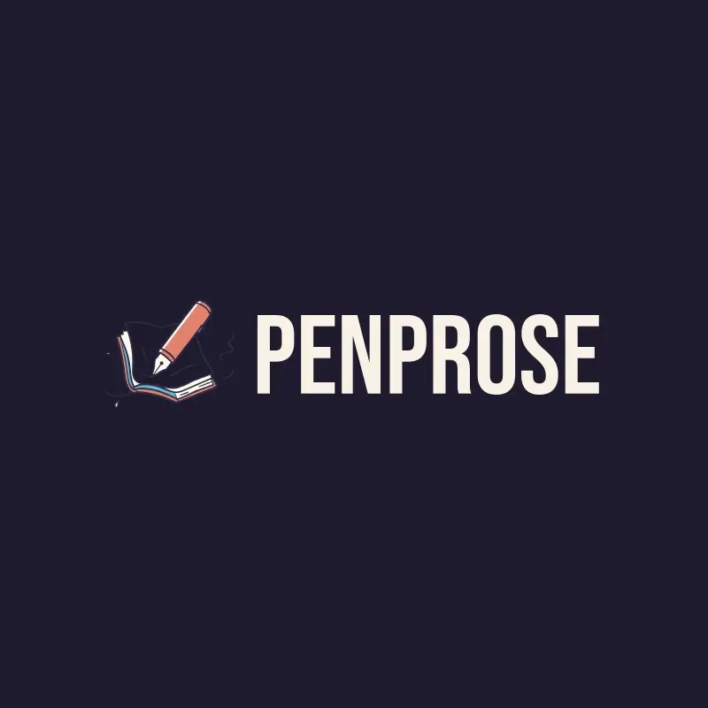 The book name PenProse as a branded logo with a color icon