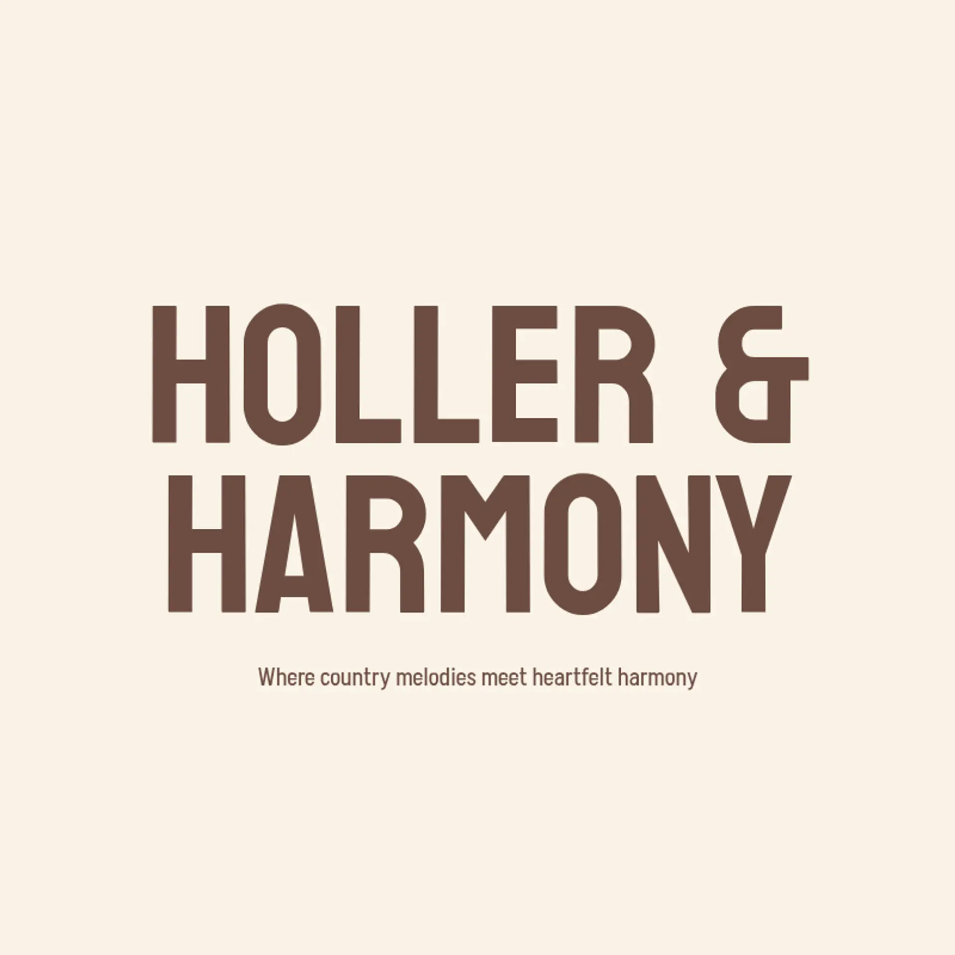 Holler & Harmony logo for country music