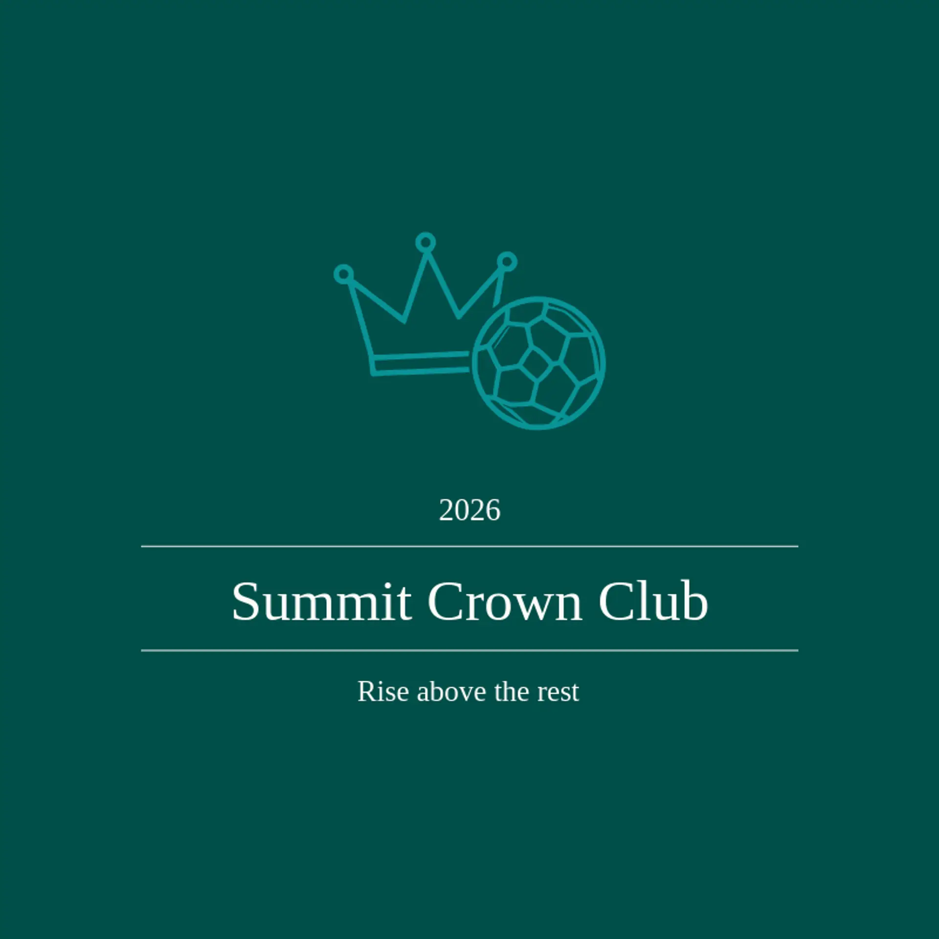 Summit Crown Club logo for soccer ball