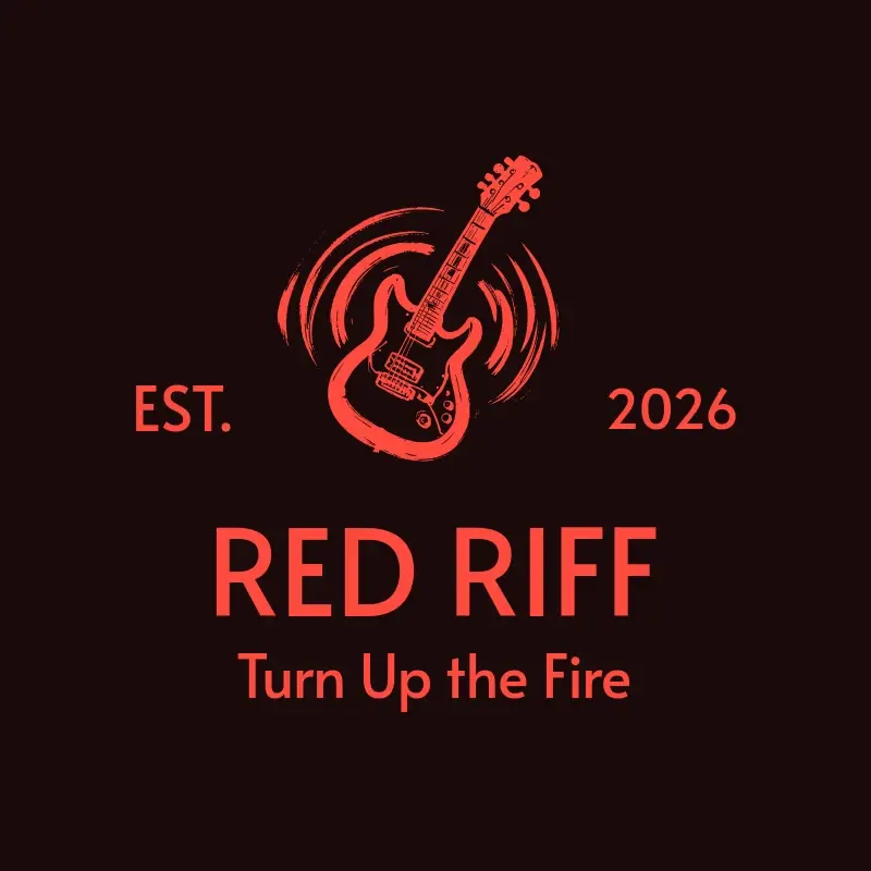 The band name Red Riff as a branded logo with a single color icon