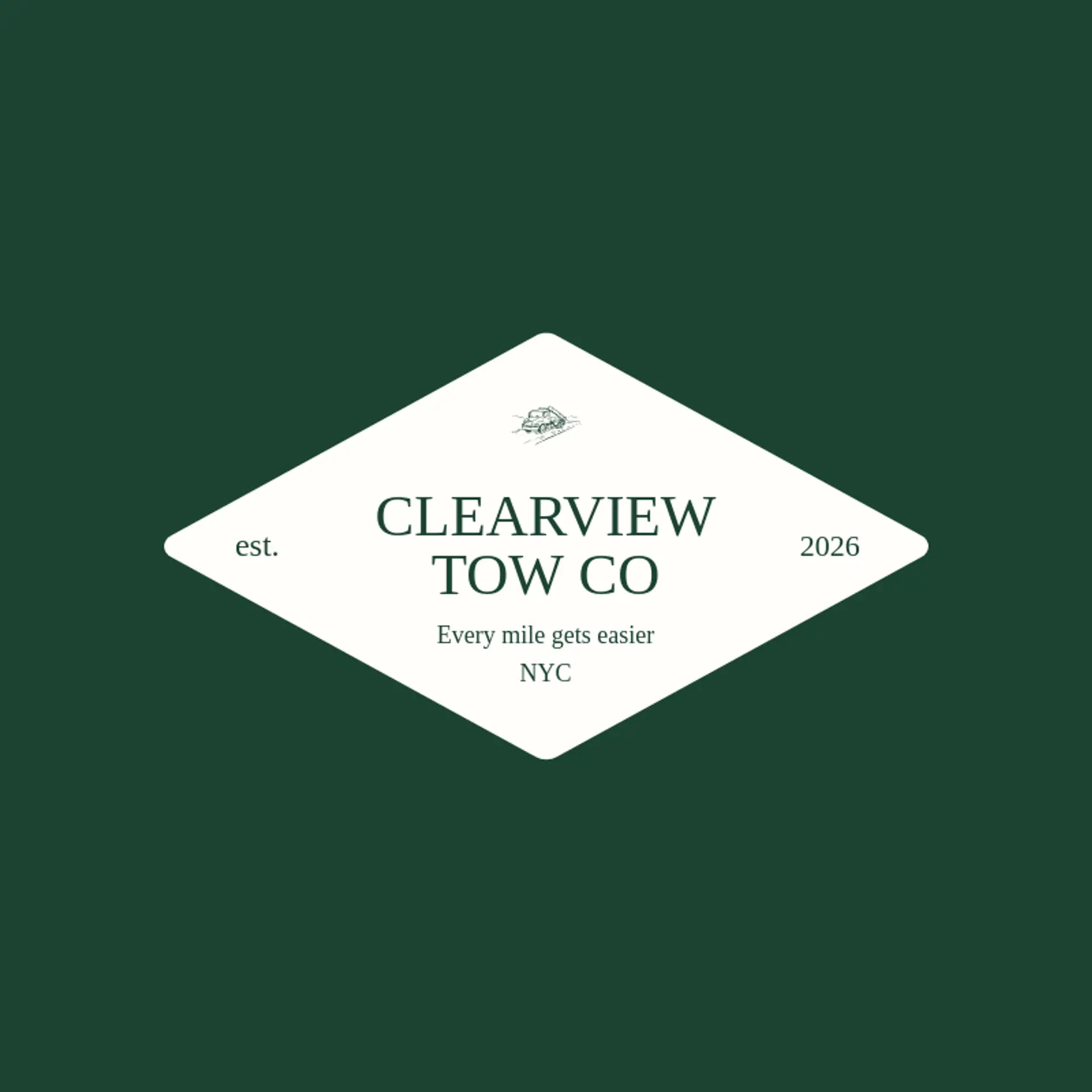 Clearview Tow Co logo for roadside assistance