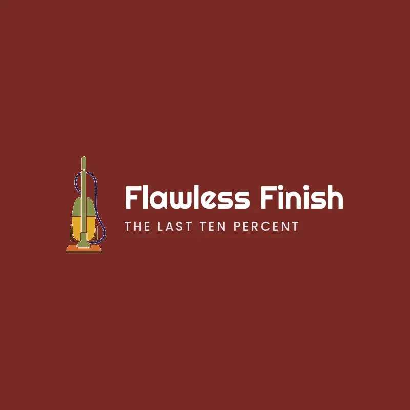 The cleaning name Flawless Finish as a branded logo in a retro style