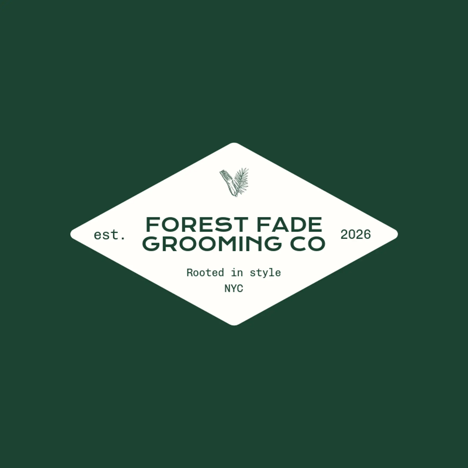 Forest Fade Grooming Co logo for men salon