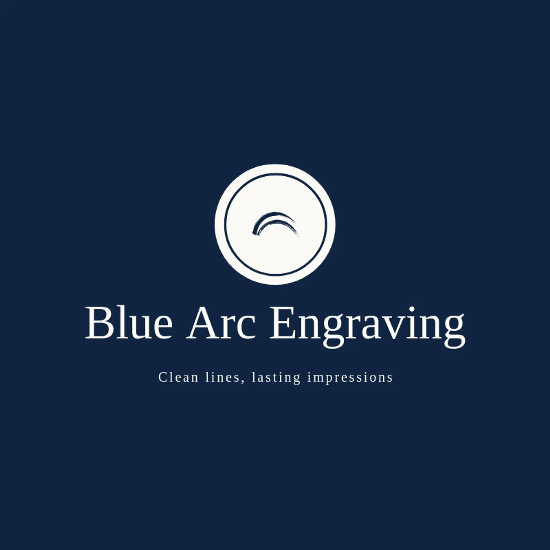 Blue Arc Engraving logo for laser engraving