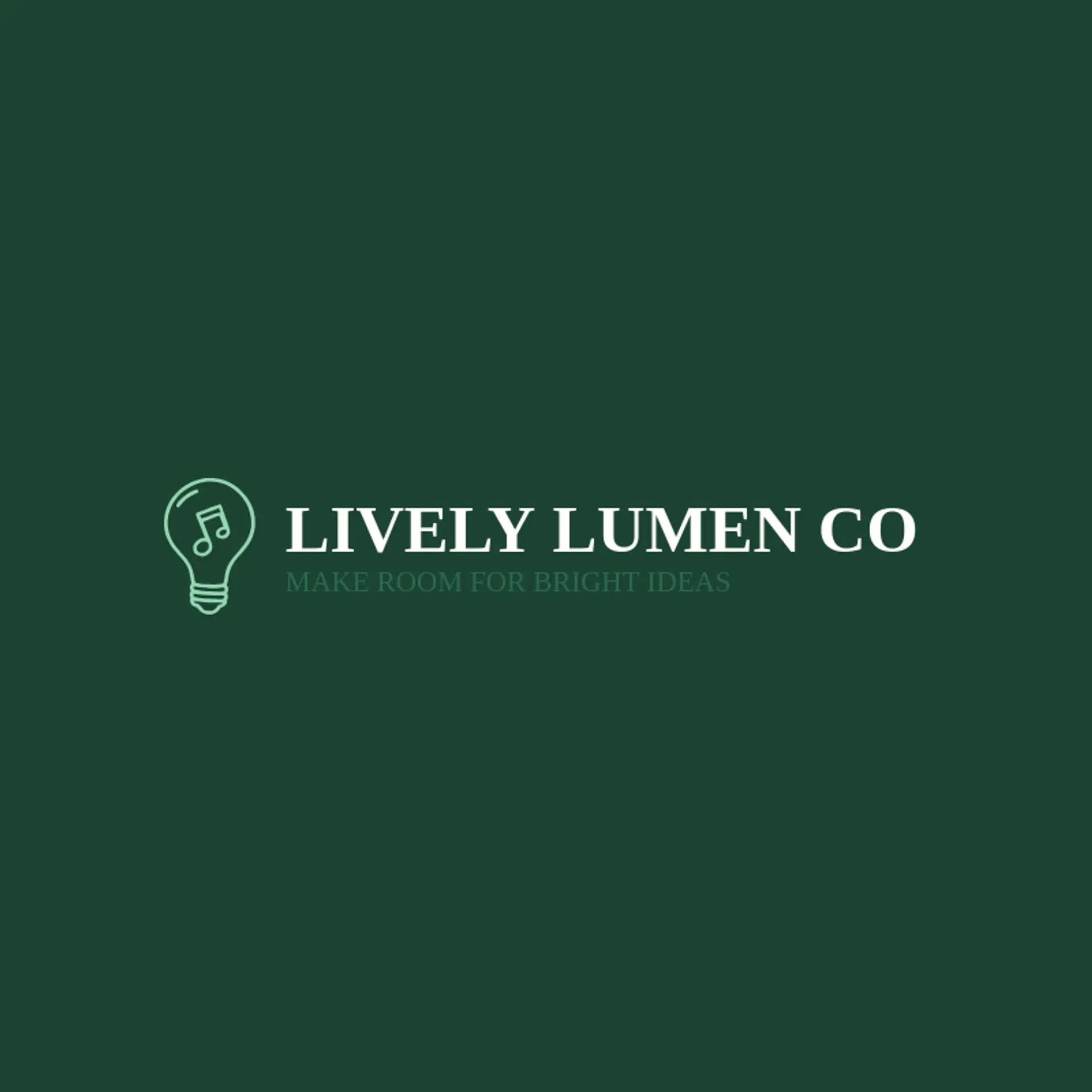Lively Lumen Co logo for lightbulb