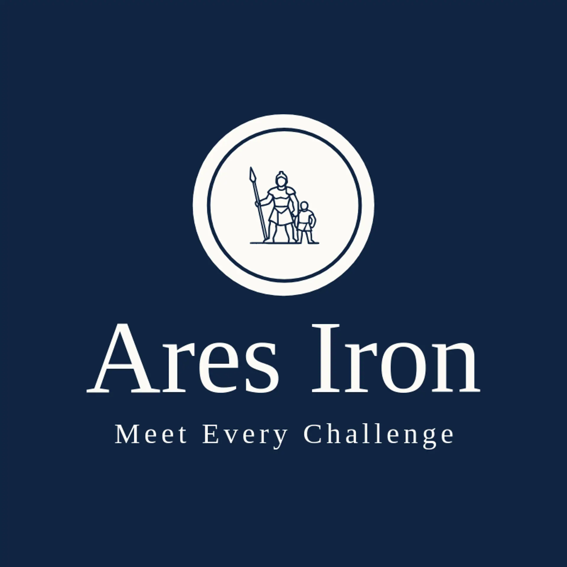 Ares Iron logo for greek god