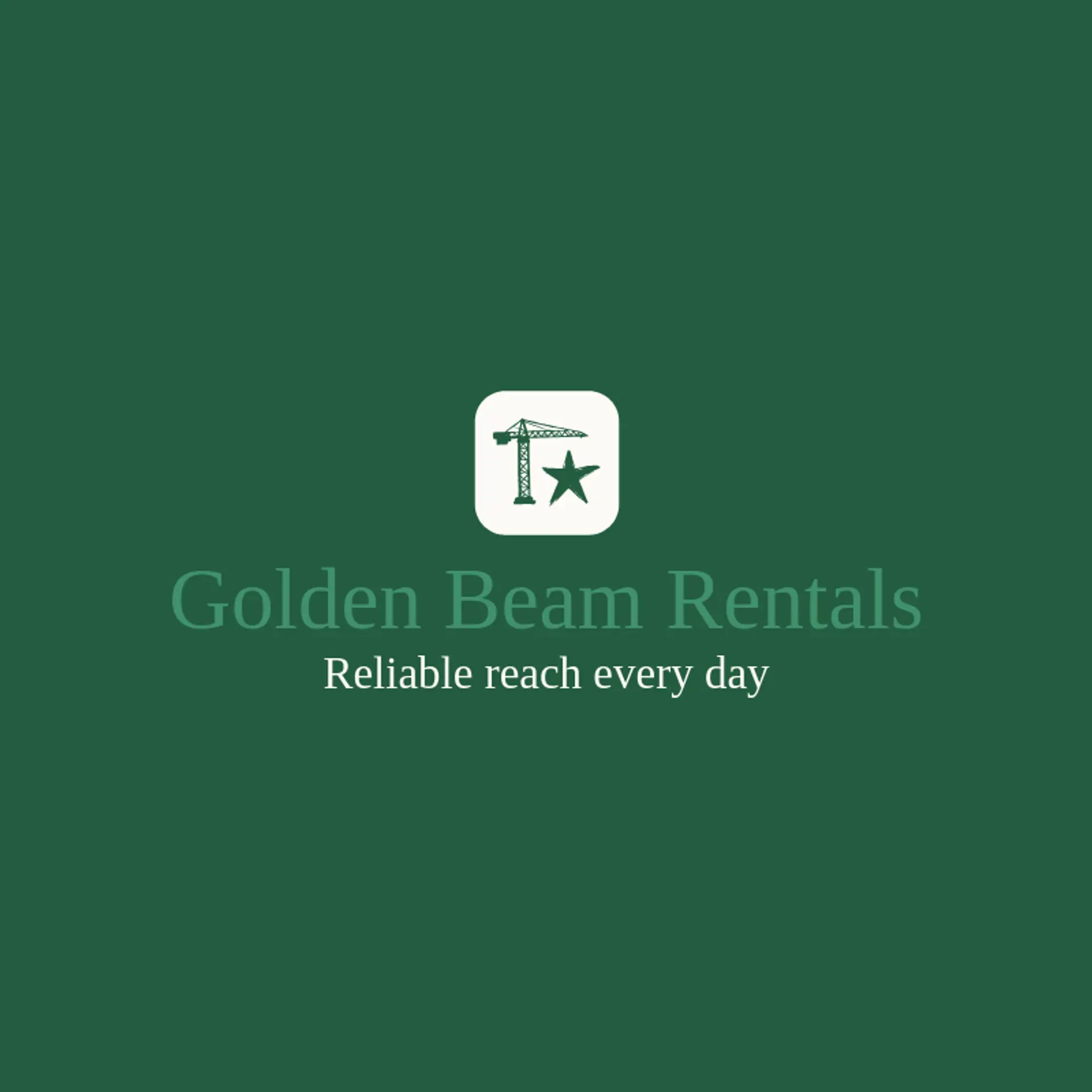 Golden Beam Rentals logo for crane