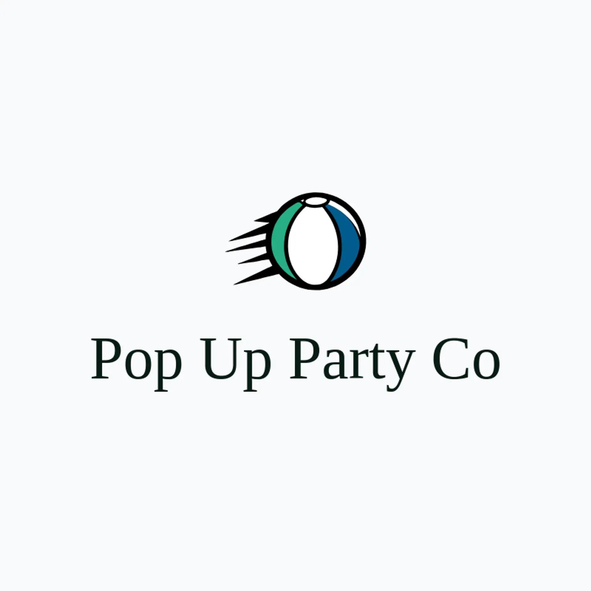 Pop Up Party Co logo for inflatable