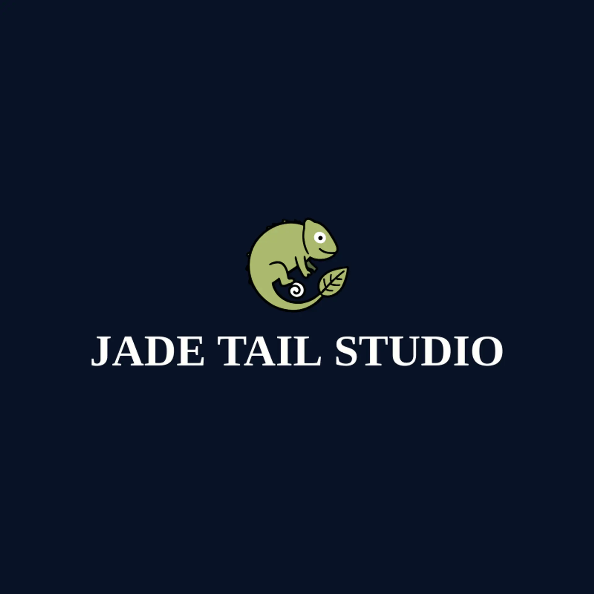 Jade Tail Studio logo for chameleon