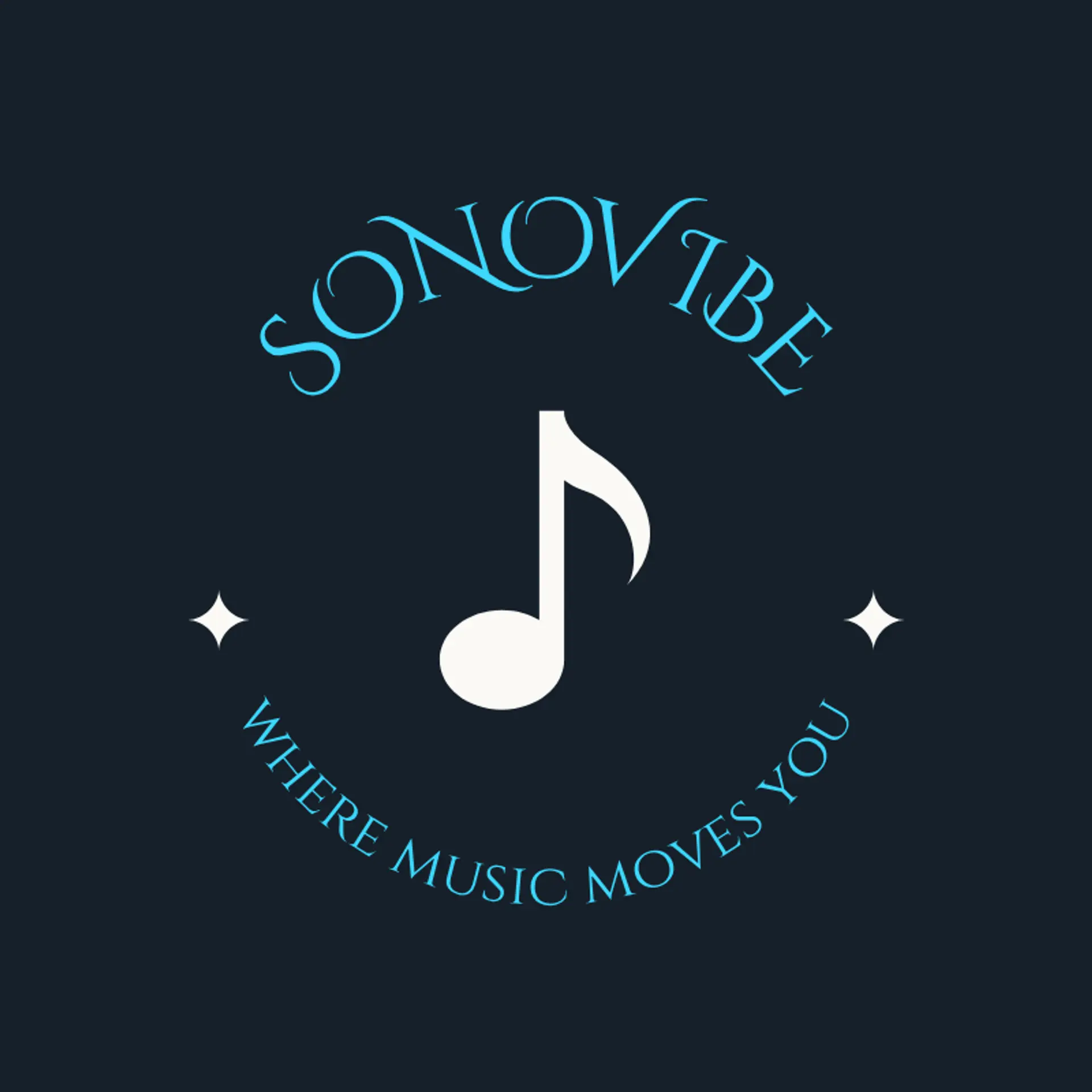 SonoVibe logo for music app
